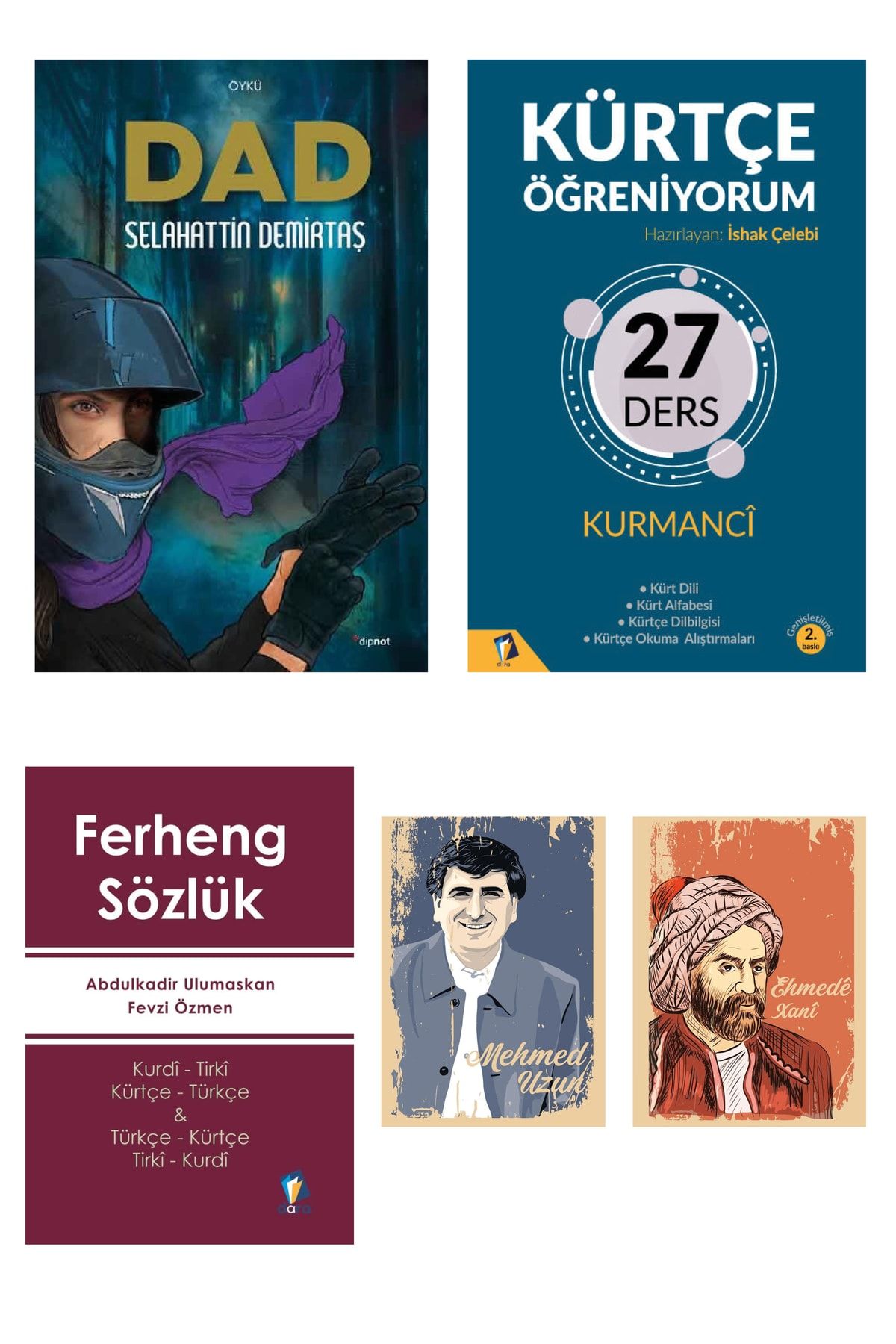 Dara Yayınları Selahattin Demirtaş Kitapları - Dad - Kürtçe Öğrenme Seti - Kürtçe Sözlük - not defteri
