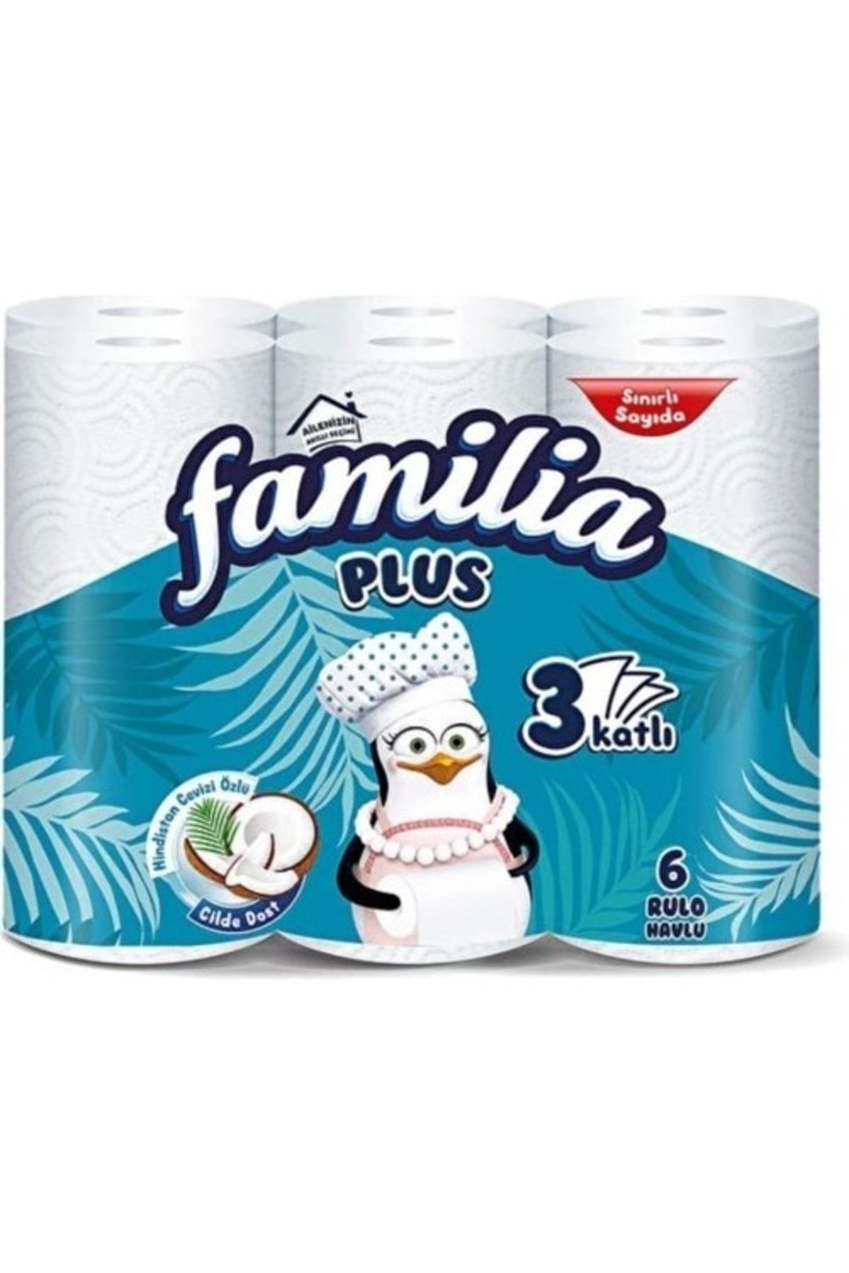 Familia Plus Coconut Özlü Kağıt Havlu 3 Katlı 6'lı