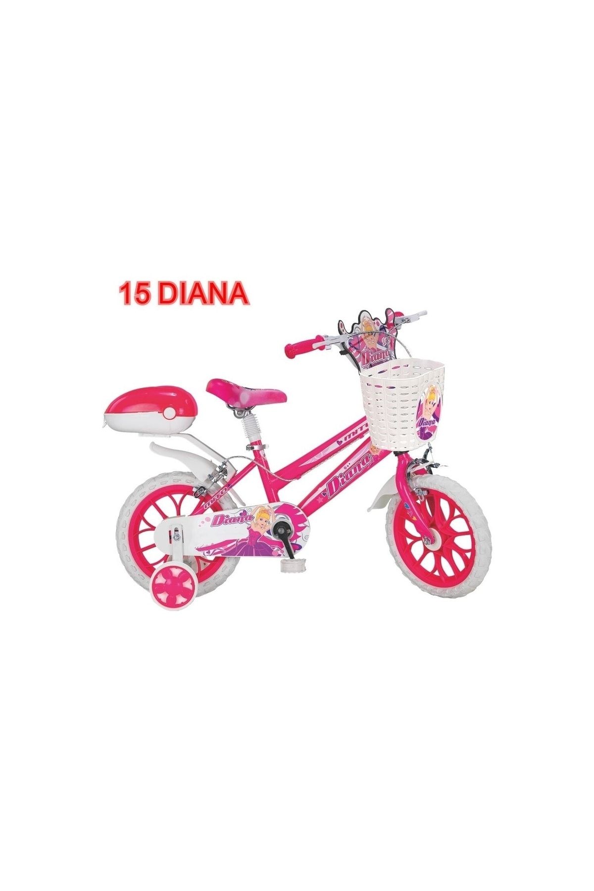 Mito Diana 15 Jant Kız Çocuk Bisikleti Pembe Sepetli