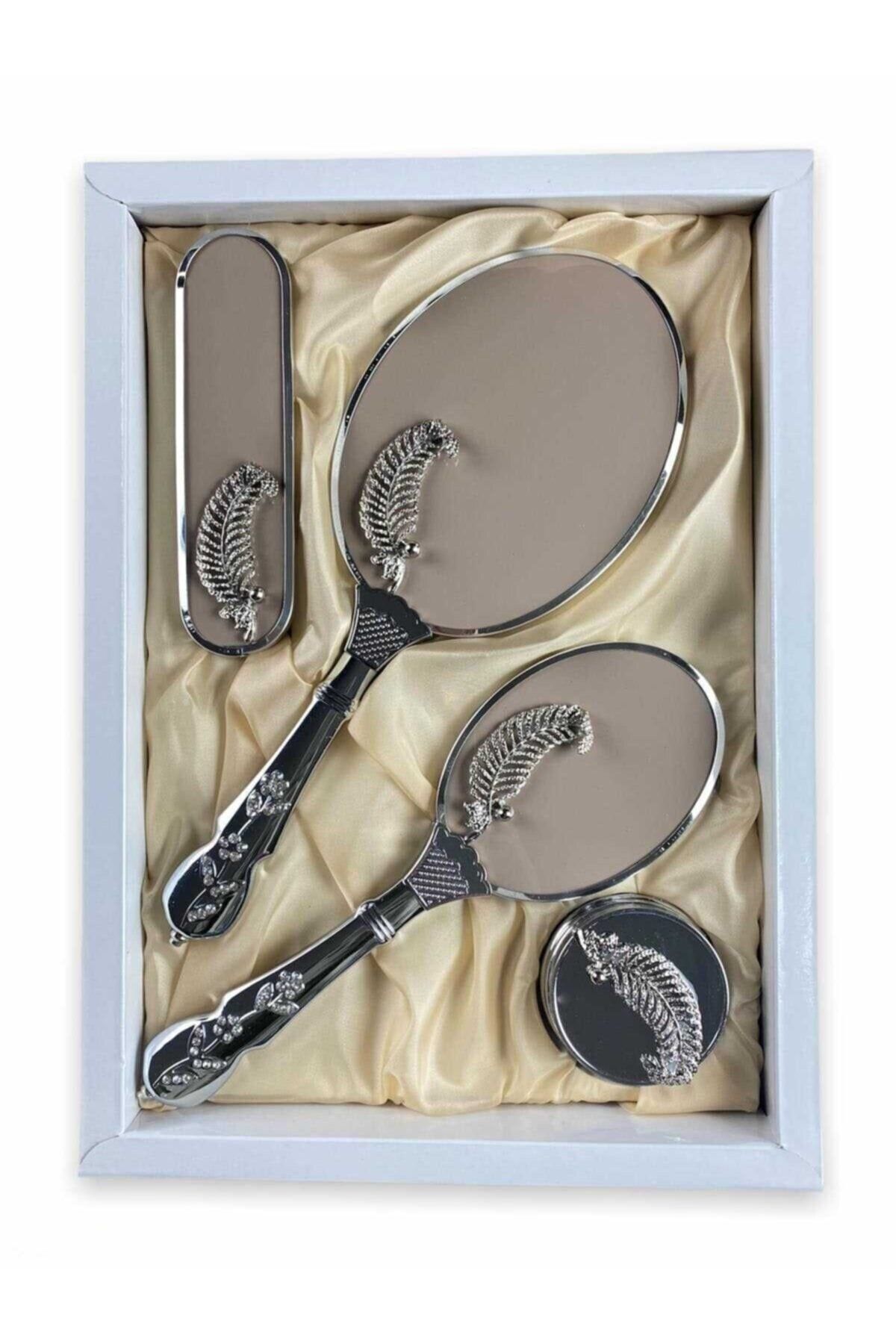 LOVELA 400'lü Yaprak Ayna - Tarak Seti