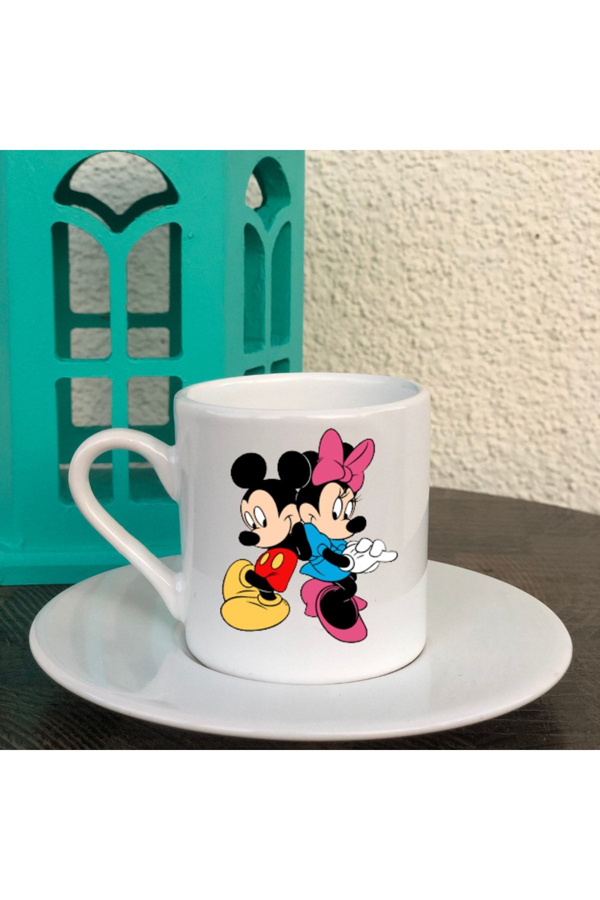 likarbe Mickey Mouse - Minnie Mouse Baskılı Fincan