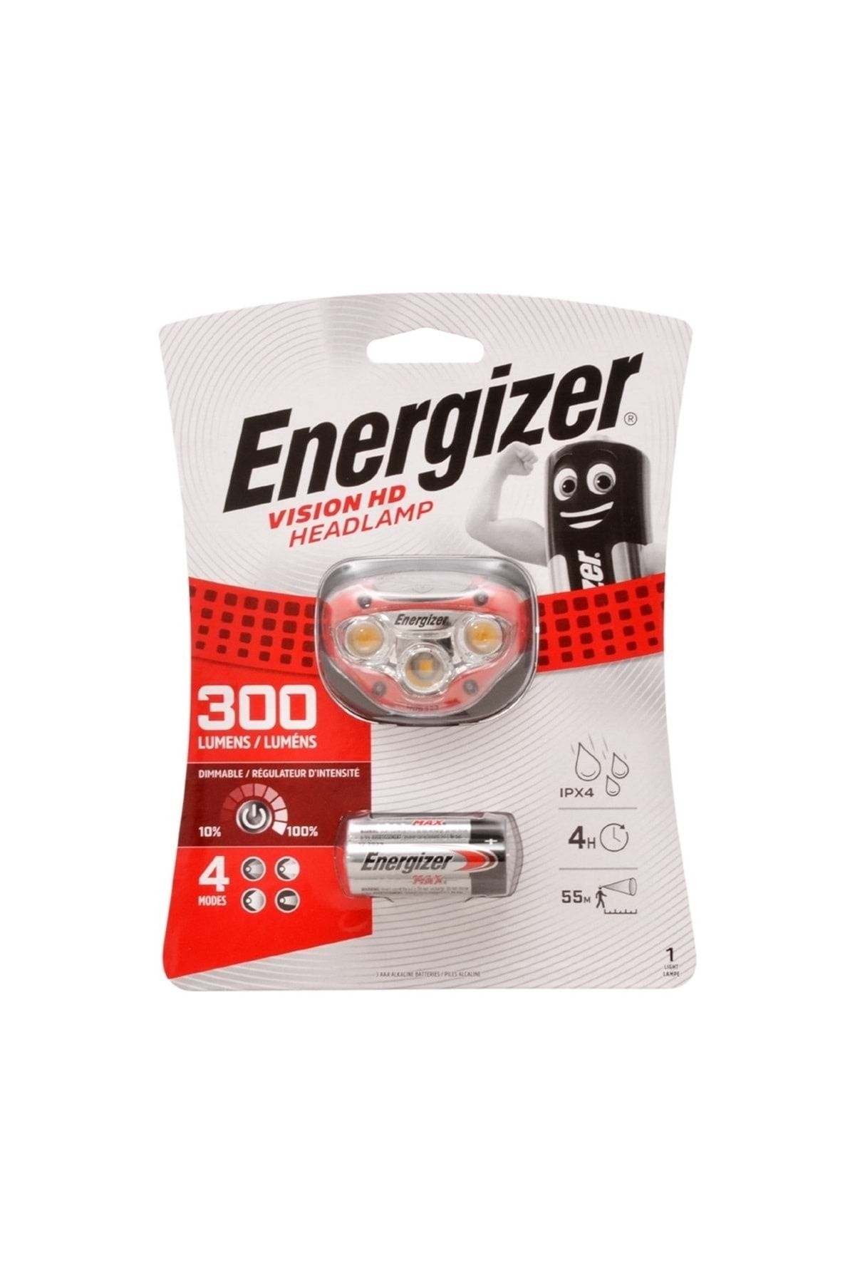 Energizer Vision Hd Kafa Lambası 300 Lm 3xaaa Pil