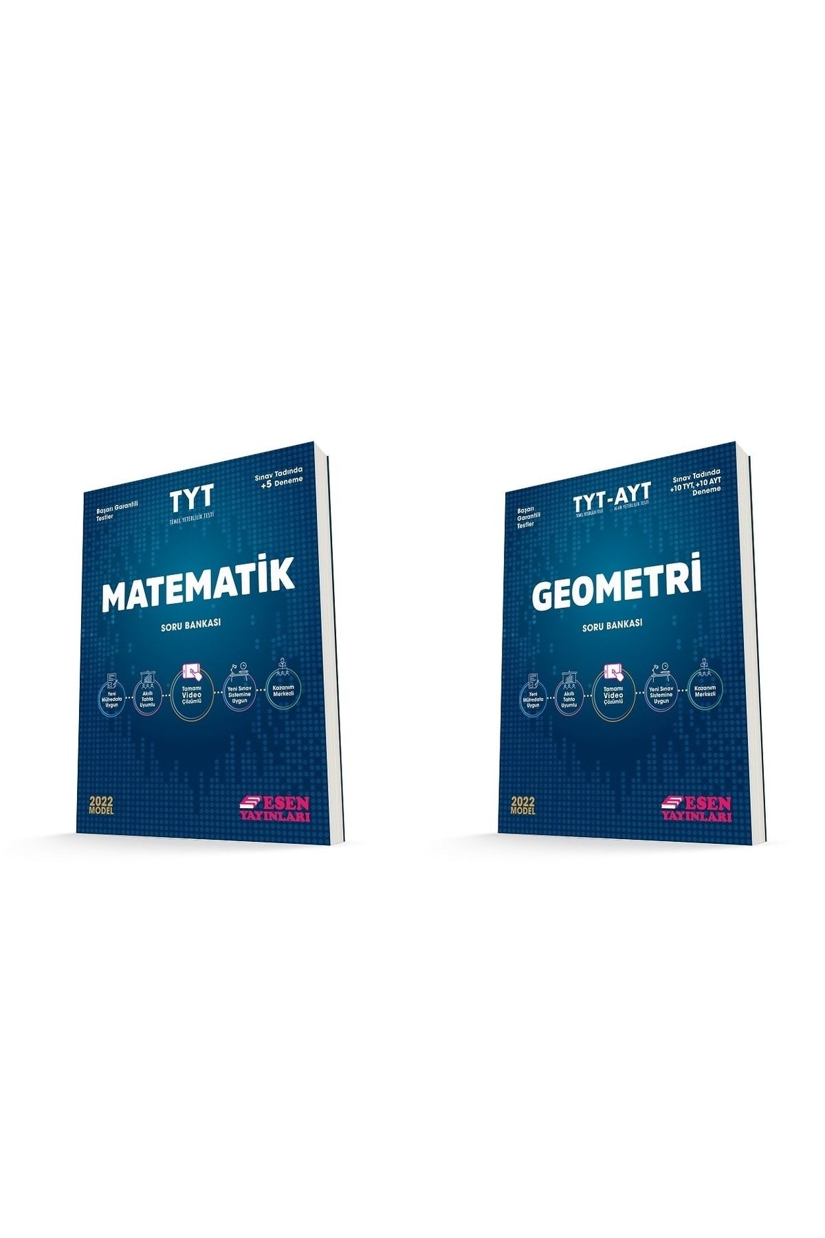 Esen Yayınları Esen Tyt Matematik + Geometri Soru Bankası Seti 2 Kitap 2023