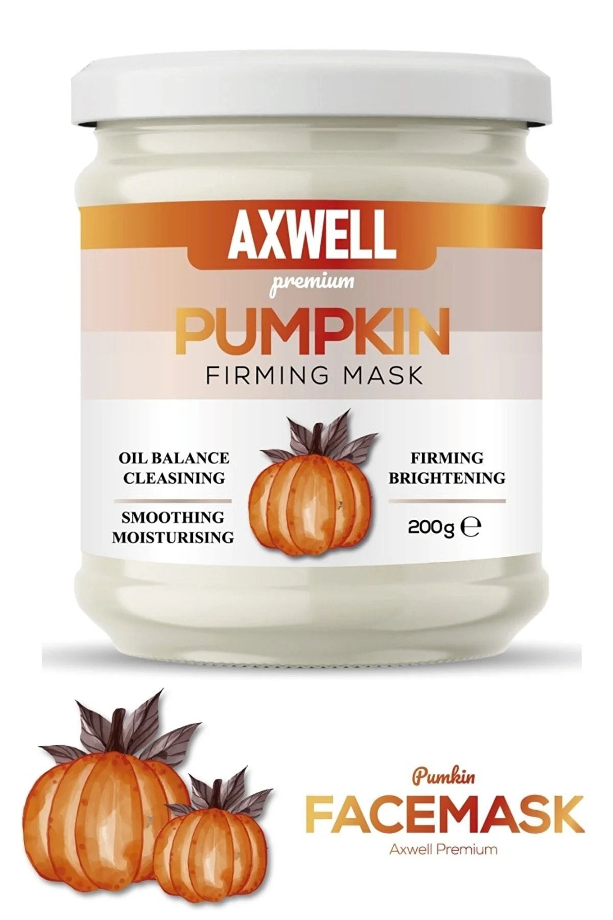 AXWELL PREMIUM Bal Kapağı Maskesi - Balkabağı Özlü, Cilt Sıkılaştırma Ve Ultra Nemlendirme Yüz Maskesi Pumpkin Mask