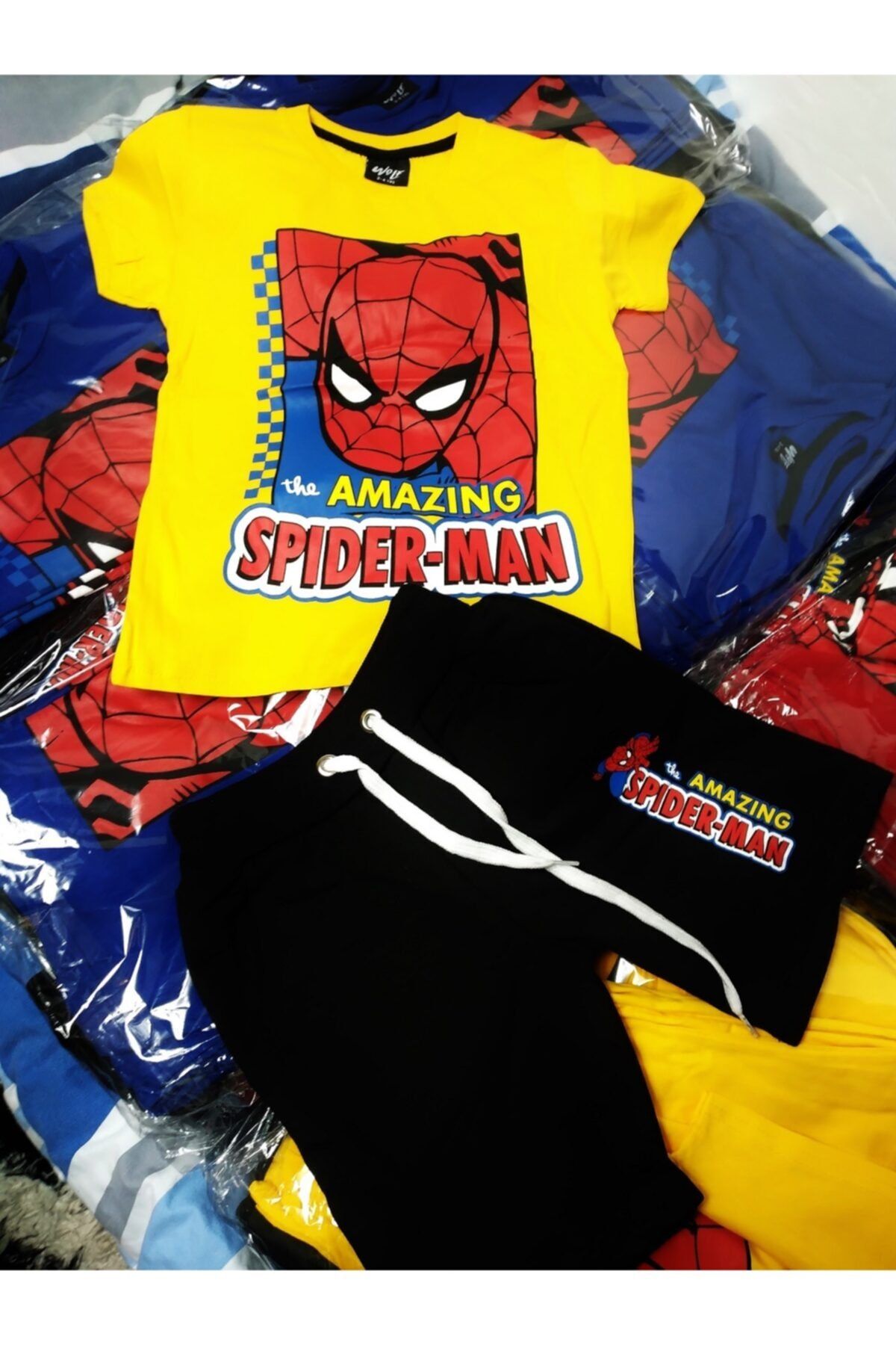Spiderman Şort Tişört Takım