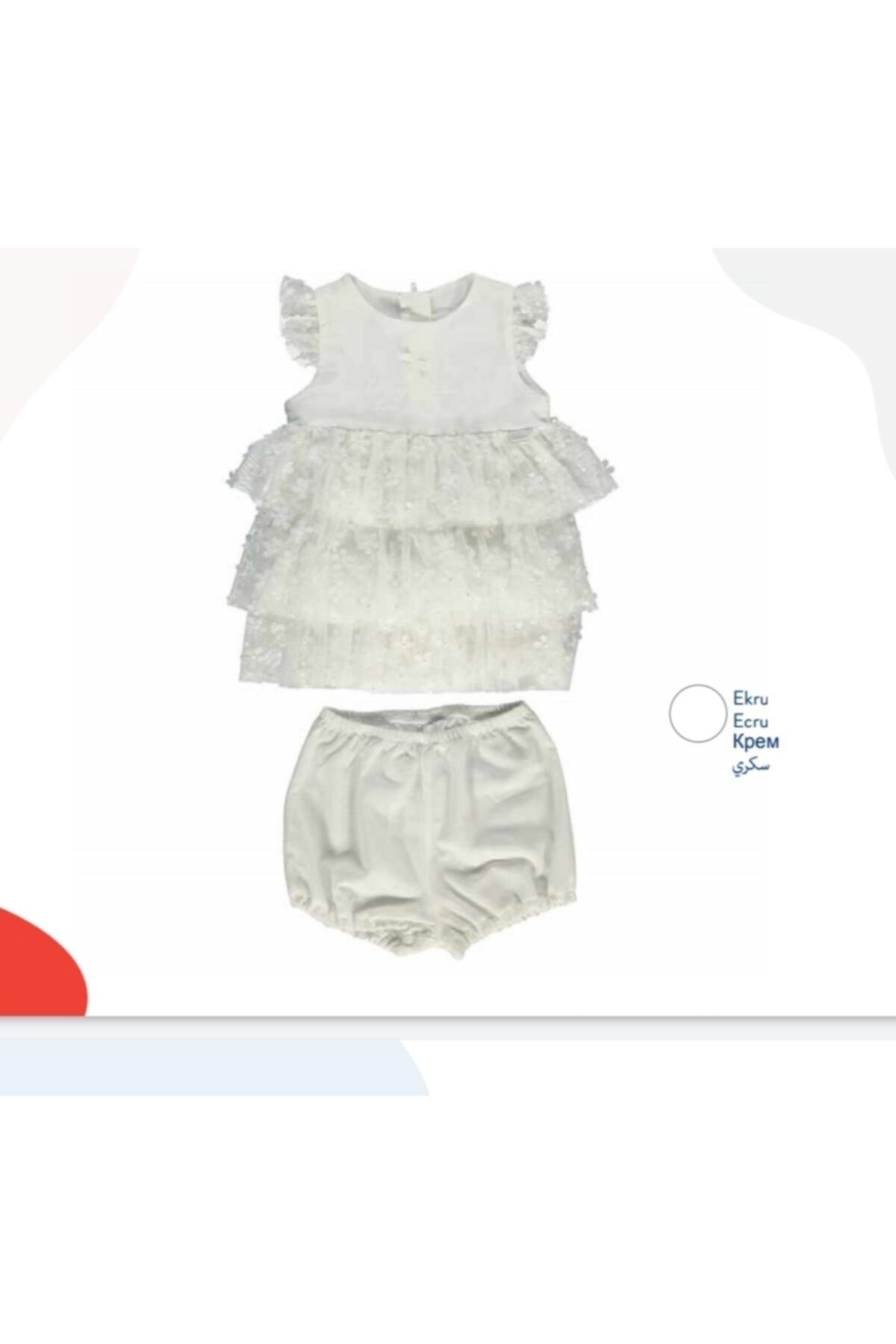Bebetto Kız BebekTüllü Elbise 2'li Takım