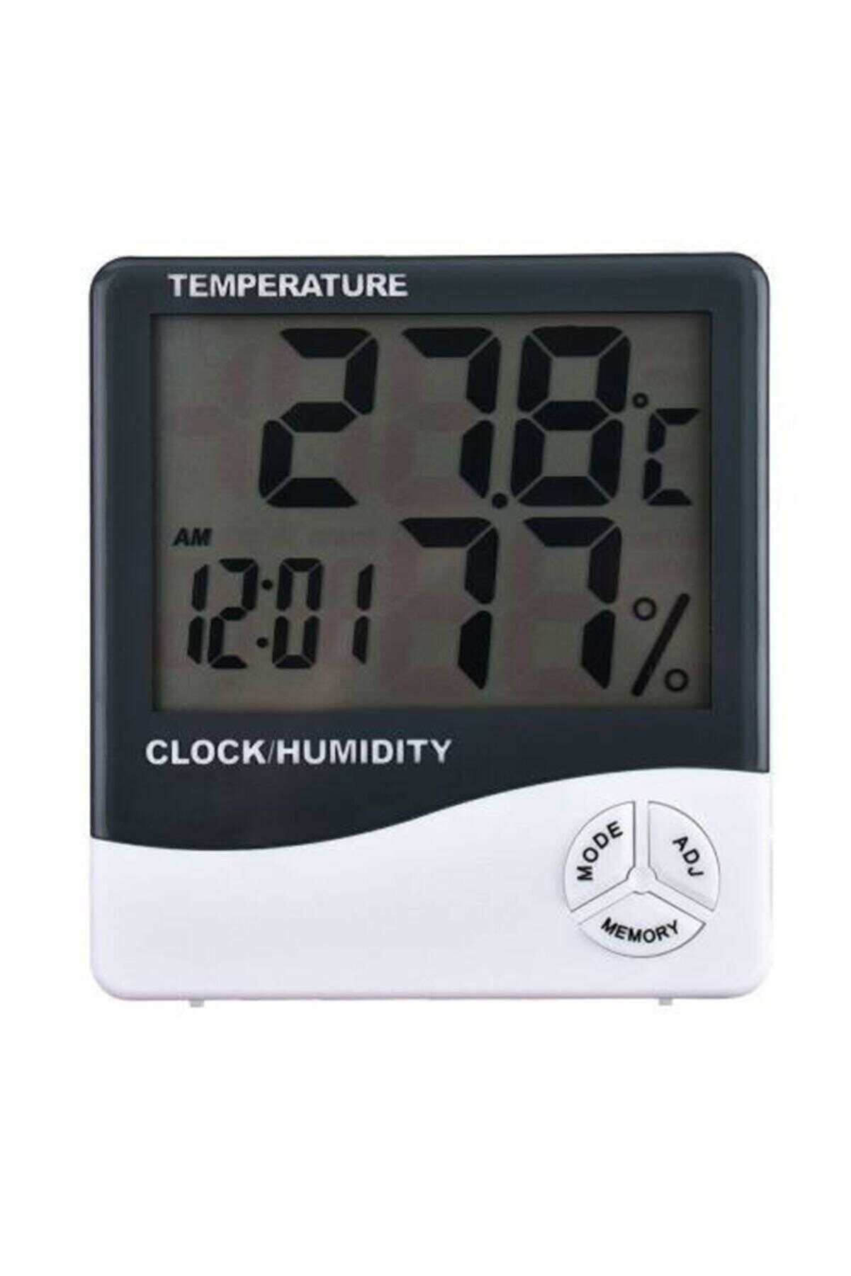 ZÜKA Züka Dijital Sıcaklık Nem Ölçer Masa Saati Ve Isı Termometre