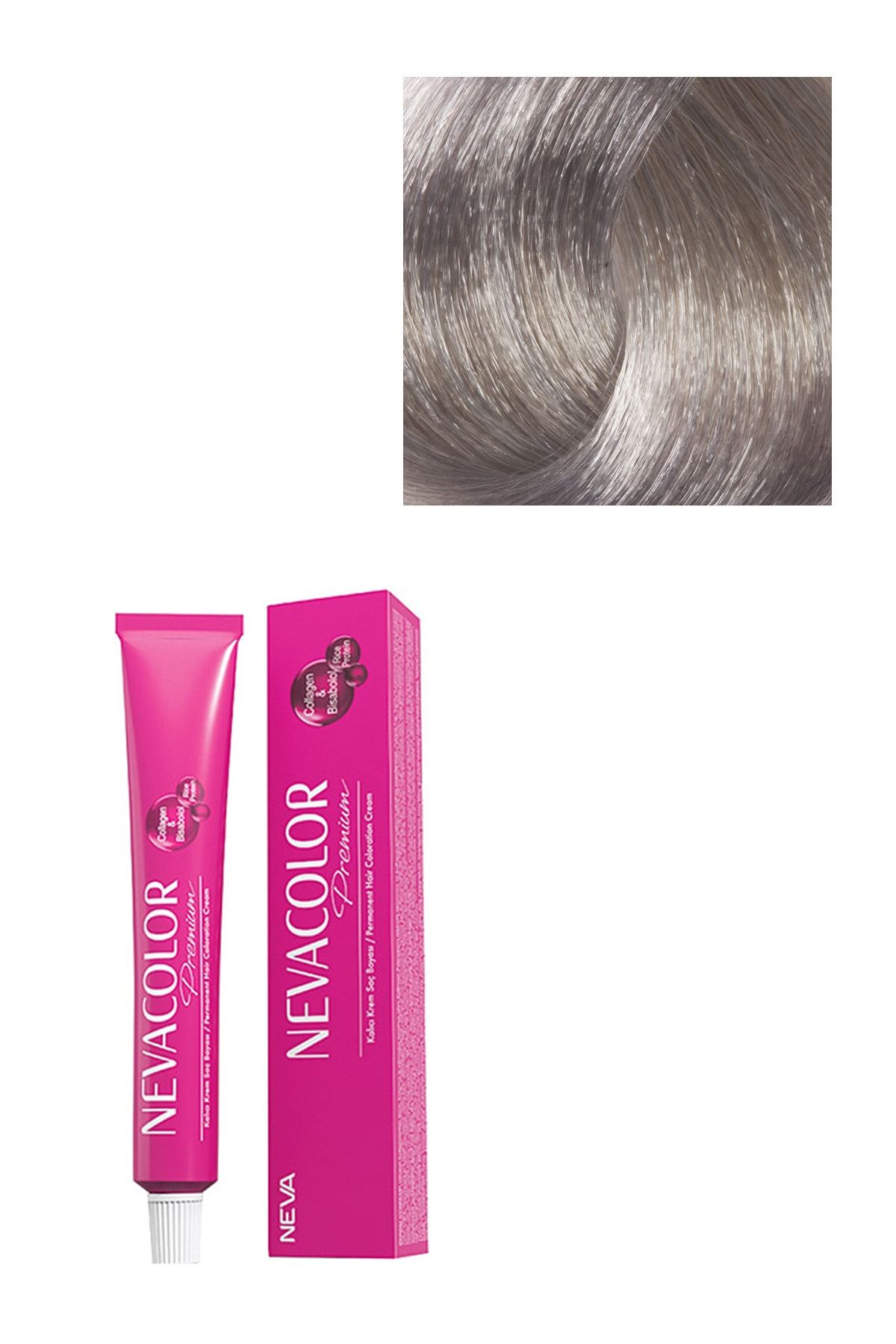 Neva Color Kadın Premium Kalıcı Saç Boyası 9.01 - Gümüş