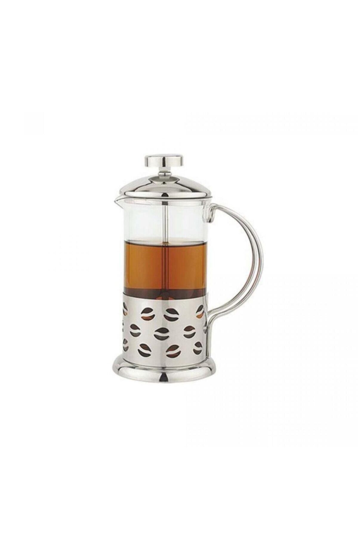 Genel Markalar Yakut 600ml Metal Kulplu French Press Süzgeçli Bitki Çay Demliği