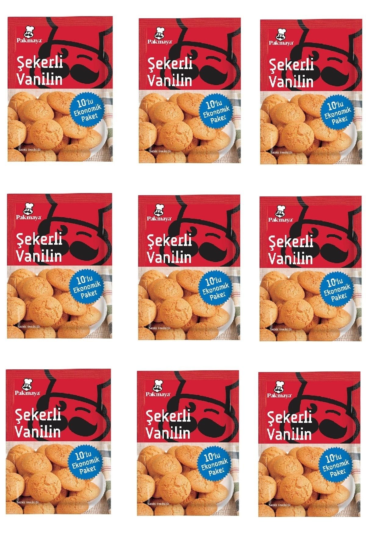 Pakmaya Şekerli Vanilin 10 X 5 Gr X 9 Adet