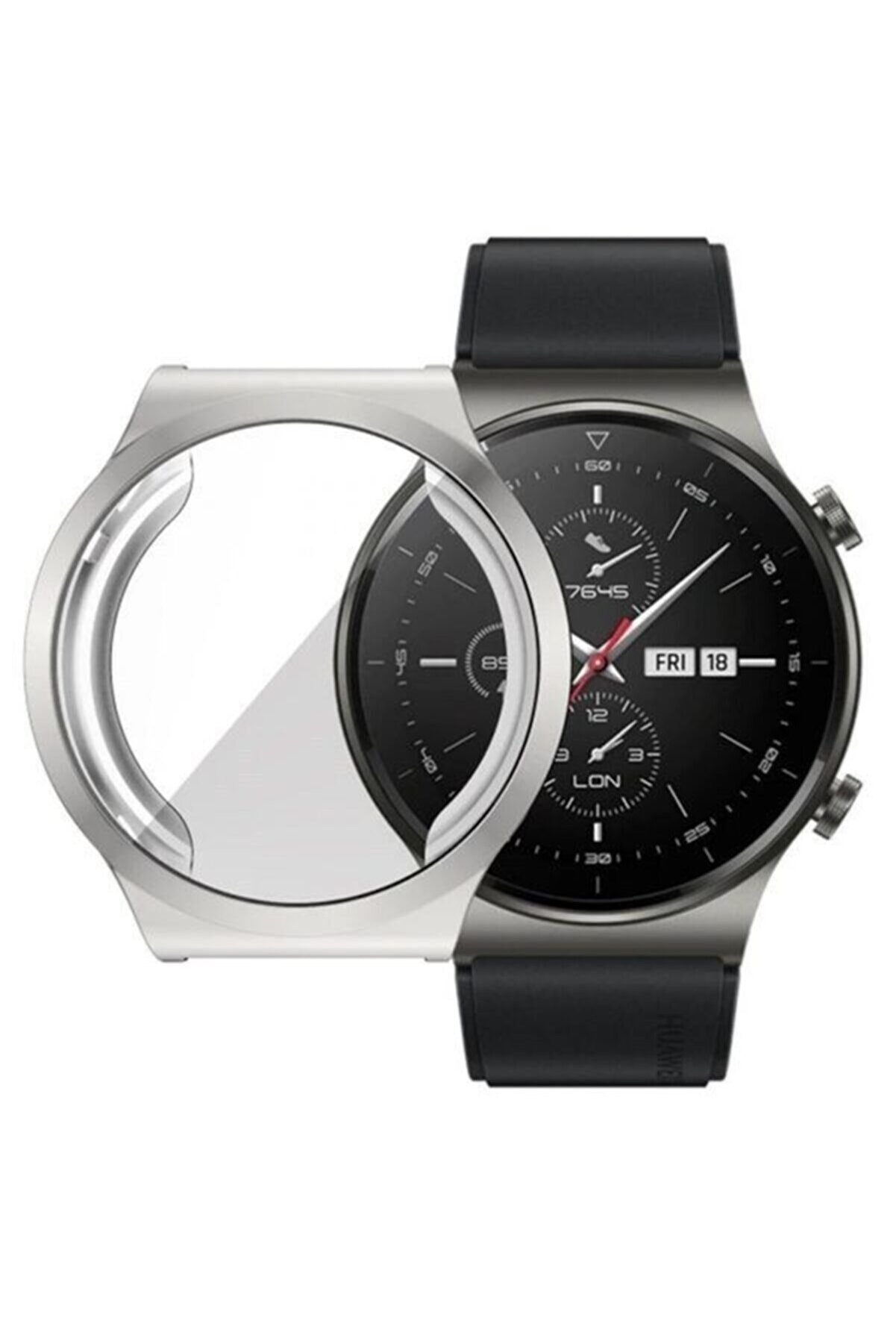 Genel Markalar Huawei Watch Gt 2 Pro 360 Koruma Ultra Ince Silikon Kılıf