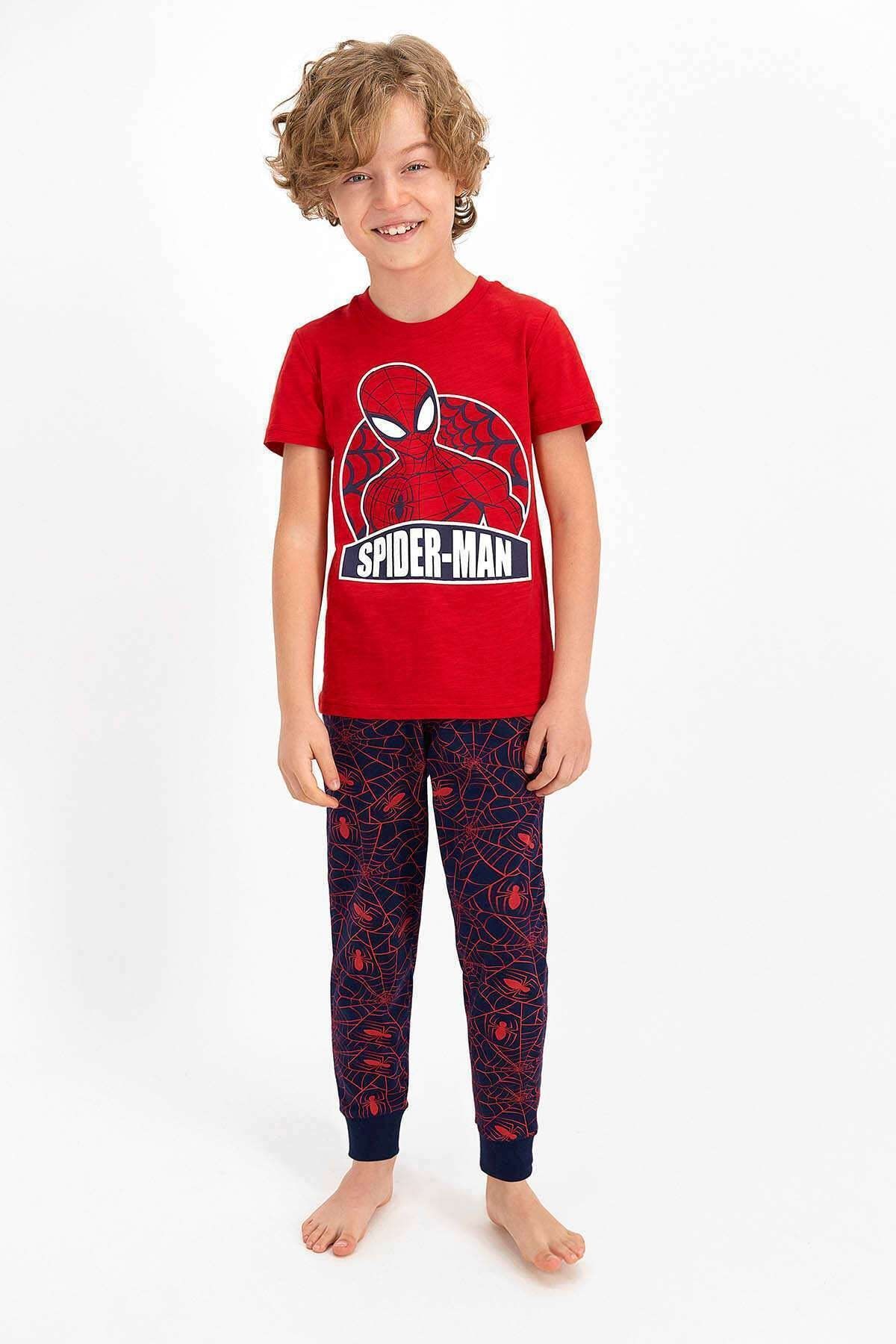 Spiderman Erkek Çocuk Kısa Kol Pijama Takımı