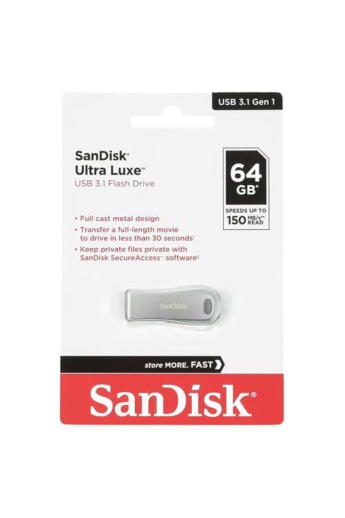 Sandisk 64gb Ultra Luxe Usb 3.1 Flash Bellek (sdcz74-064g-g46)