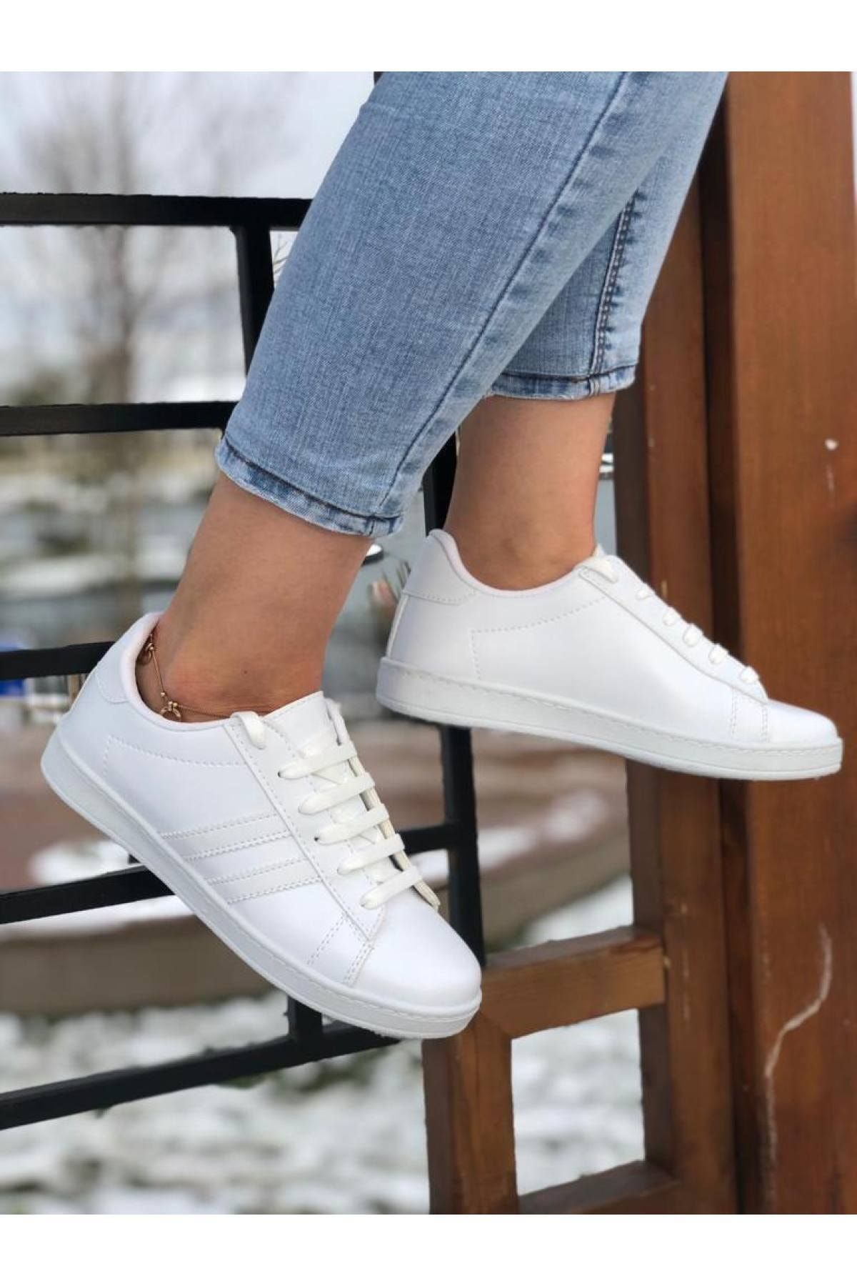 Nmoda Unisex Beyaz  Spor Ayakkabı Günlük Sneakers
