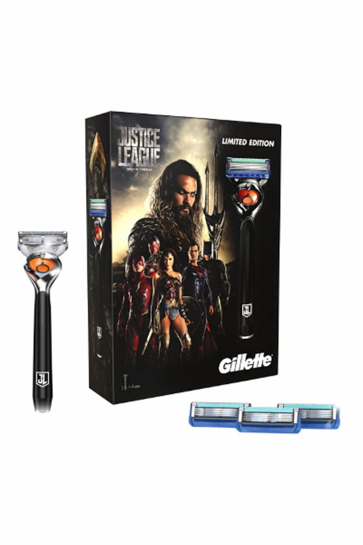 Gillette Fusion Proglide Flexball Justice League Özel Paketi Tıraş Makinesi + 4'Lü Tıraş Bıçağı