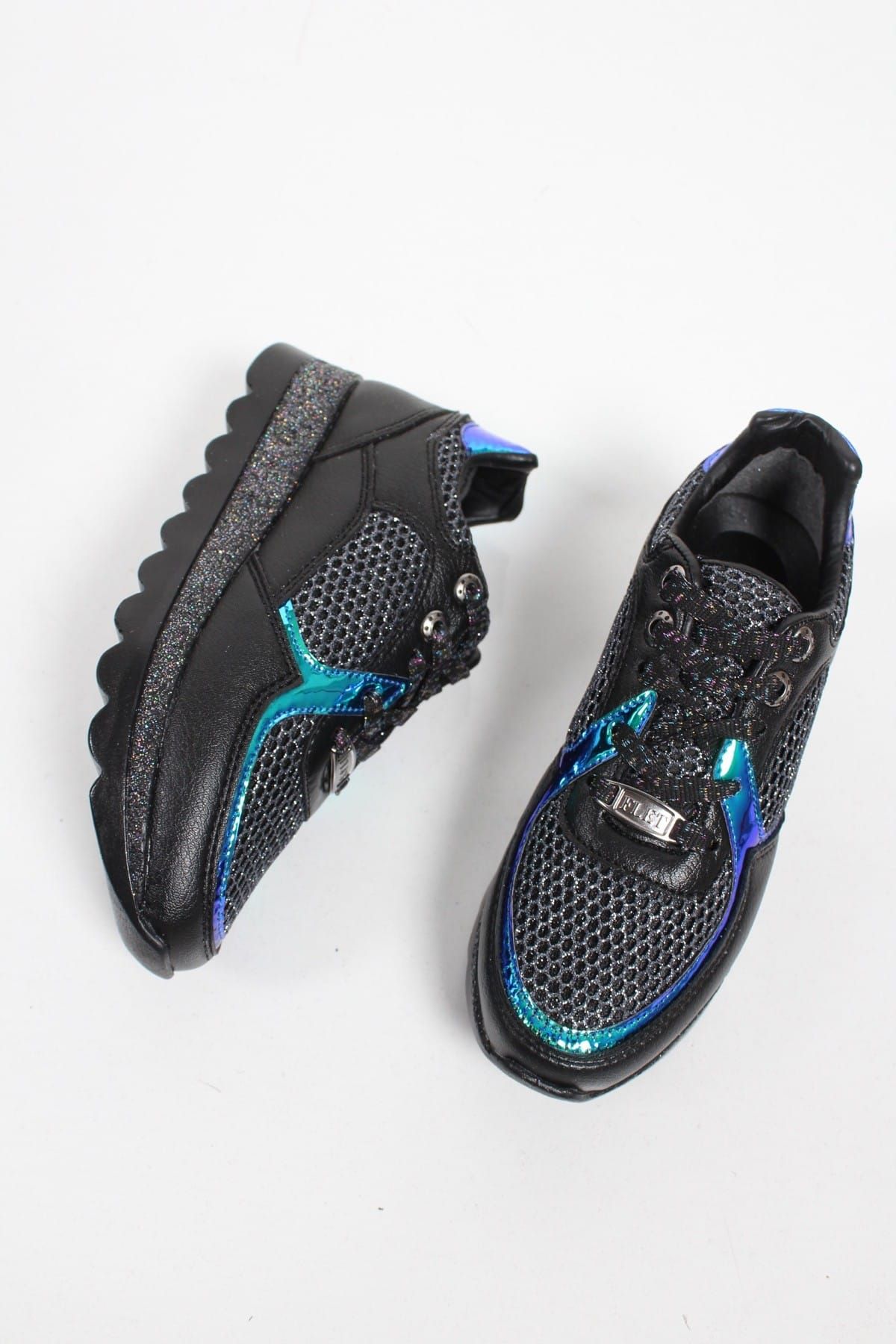 Oksit Flet Hologram Kadin Sneaker