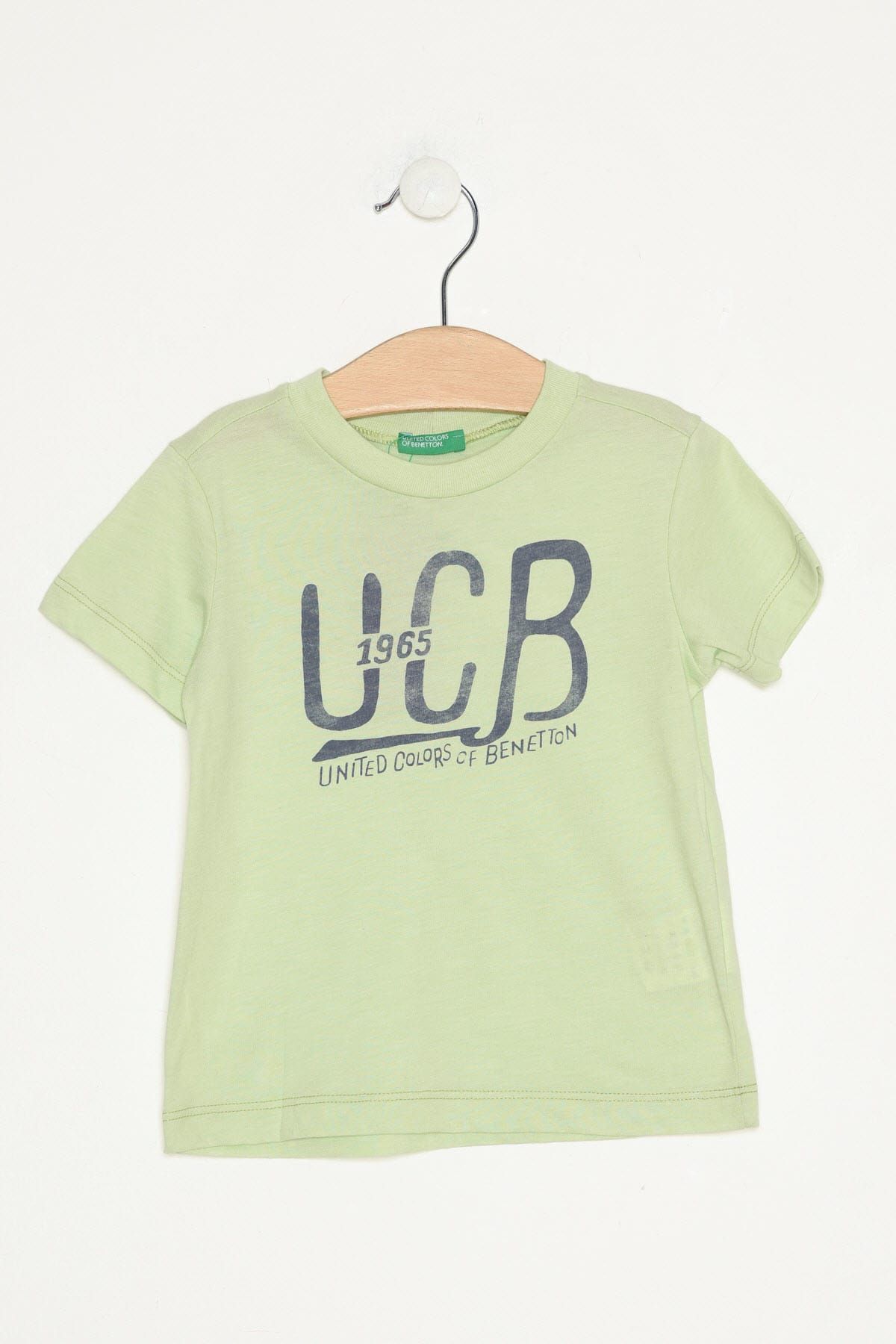 0-12 Benetton Yeşil Unisex Çocuk T-Shirt