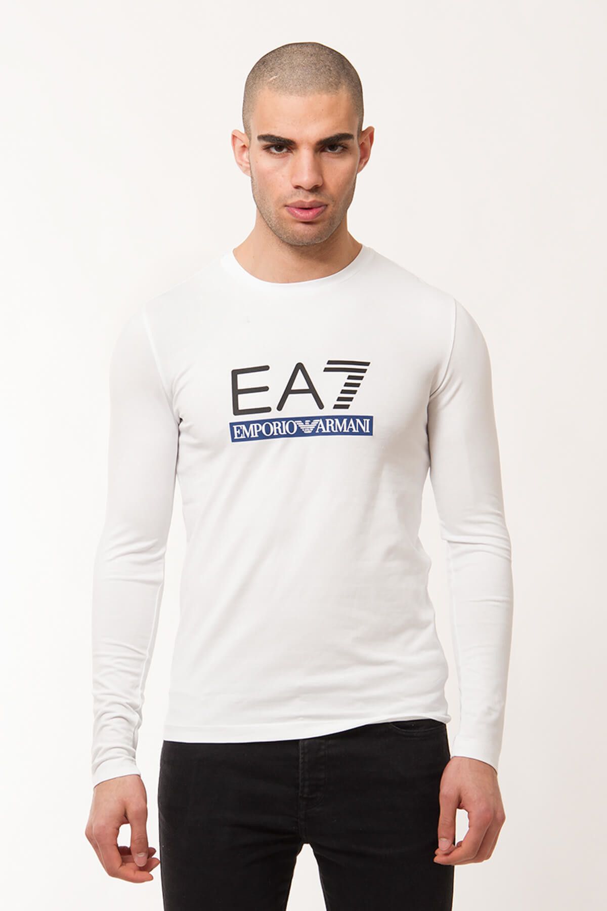 Emporio Armani Erkek Beyaz Sweatshirt Eam35