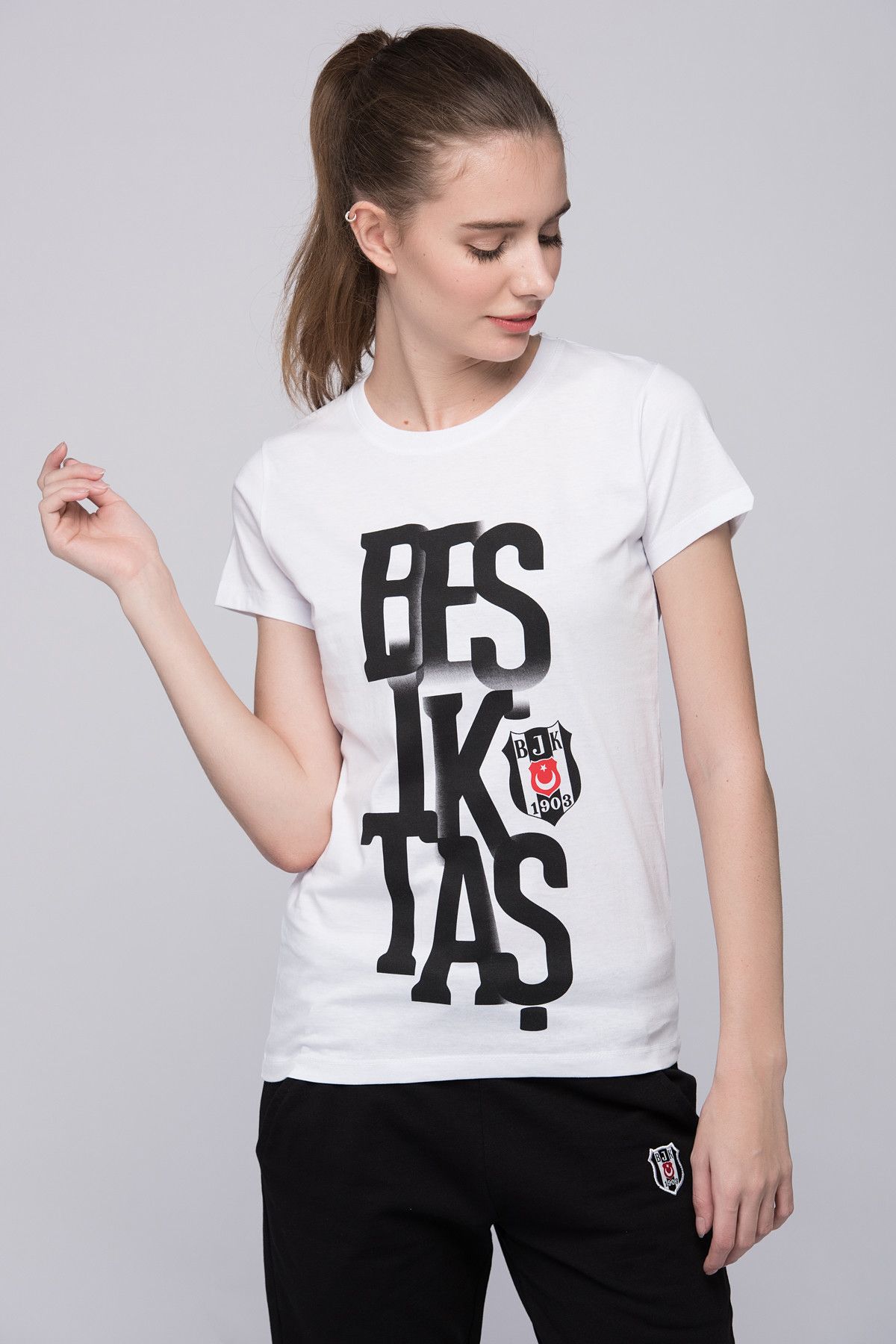 Beşiktaş Kadın Beyaz T-Shirt - 8YESB03001