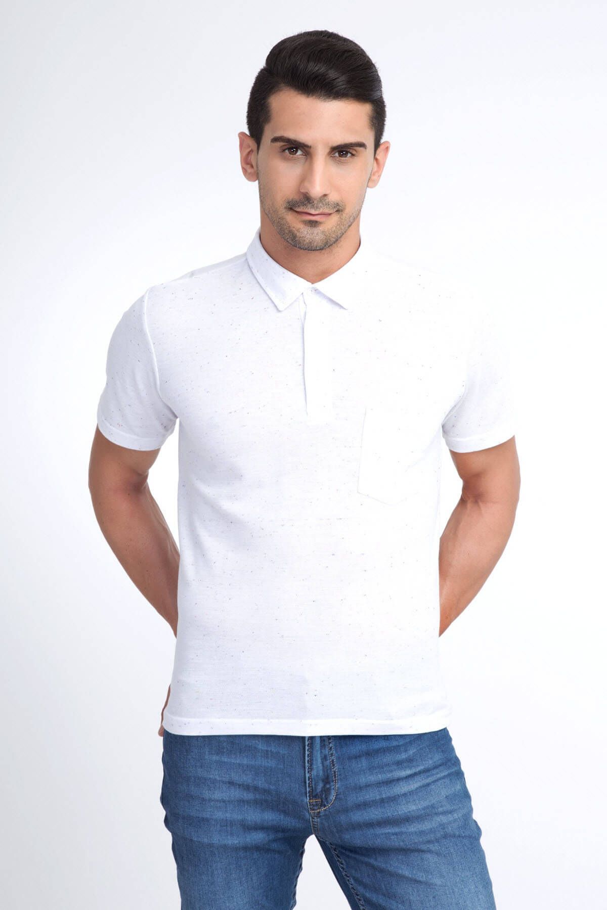 Kiğılı Erkek Beyaz Polo Yaka T-Shirt - Eae61