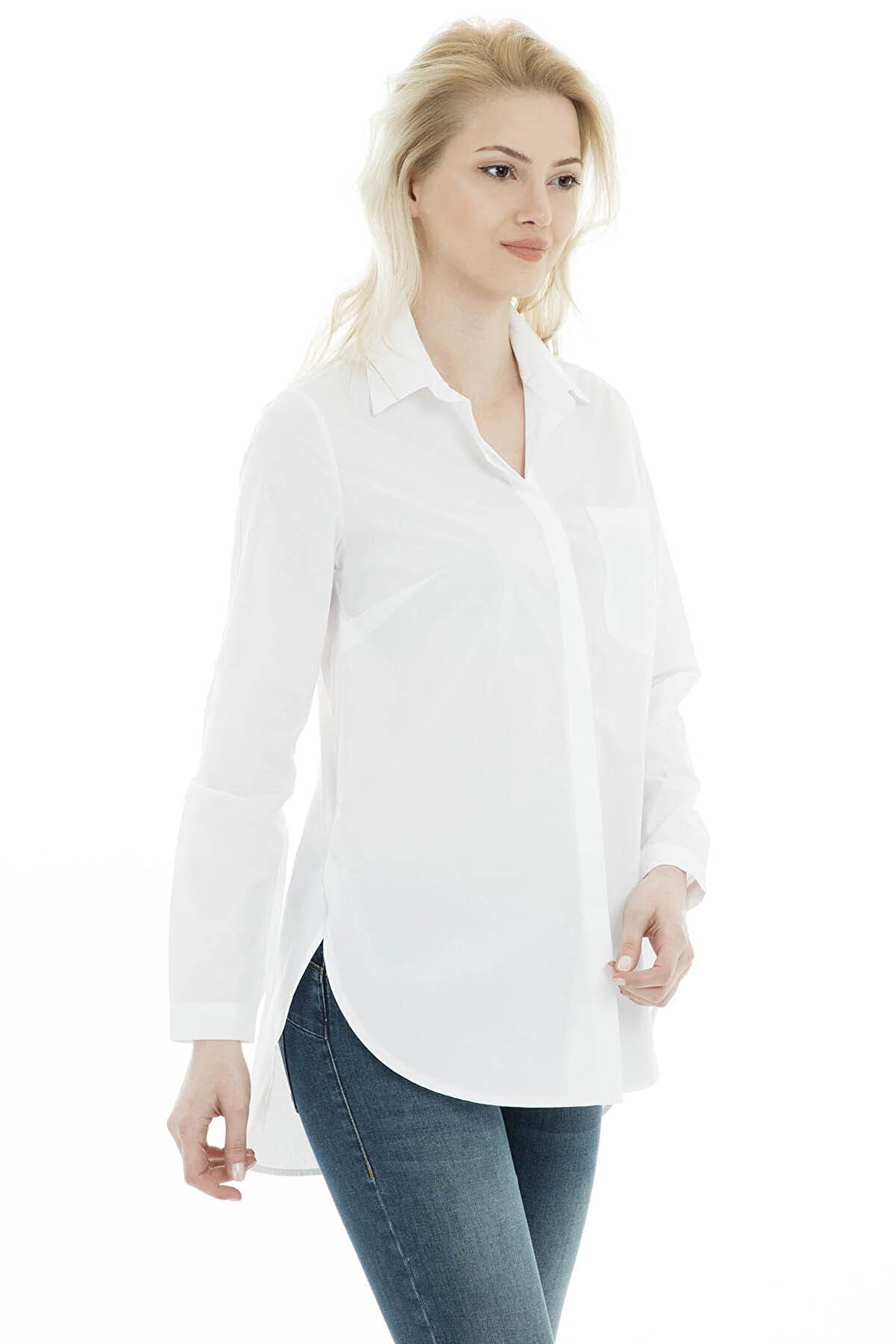 Ayhan Kadın Beyaz Gömlek - 04650270