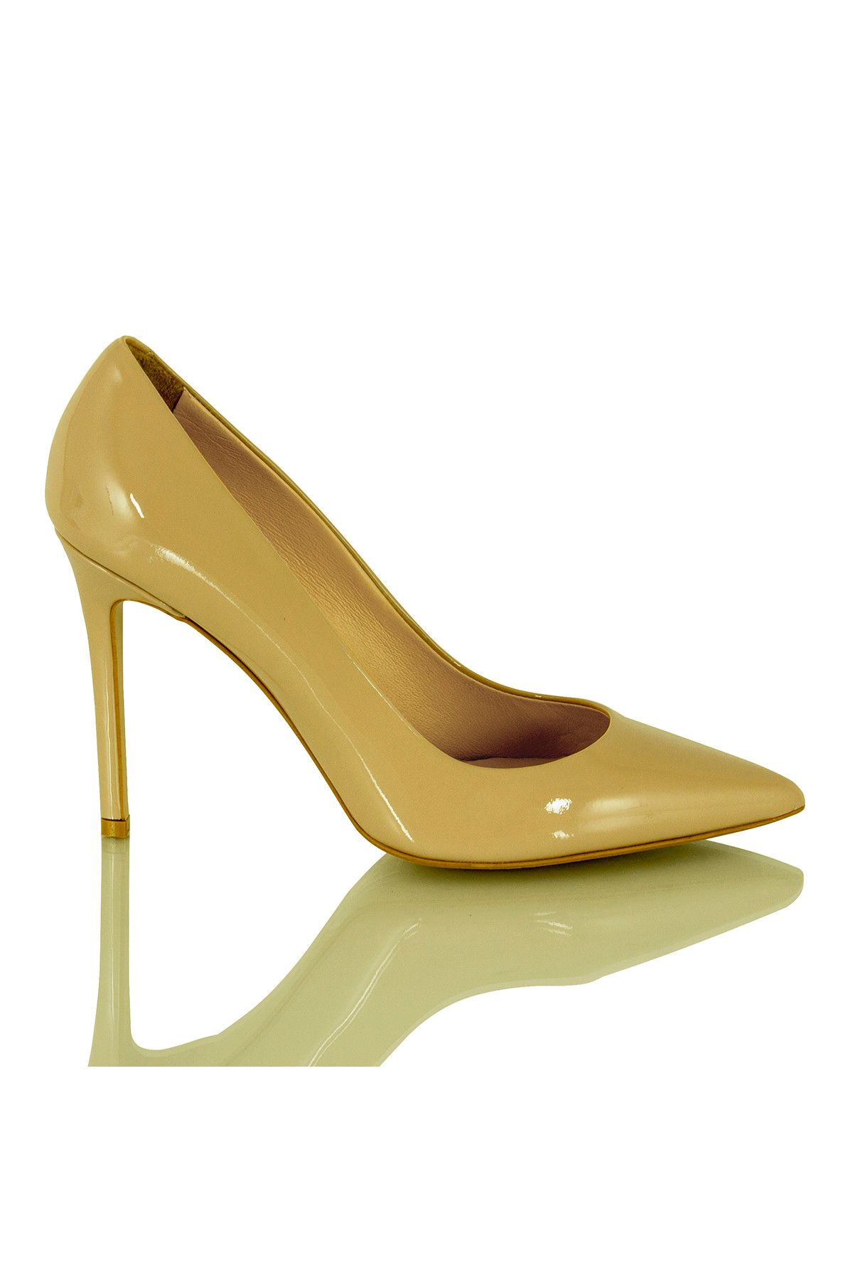 Poletto Hakiki Deri Pembe Kadın Klasik Topuklu Ayakkabı 253605