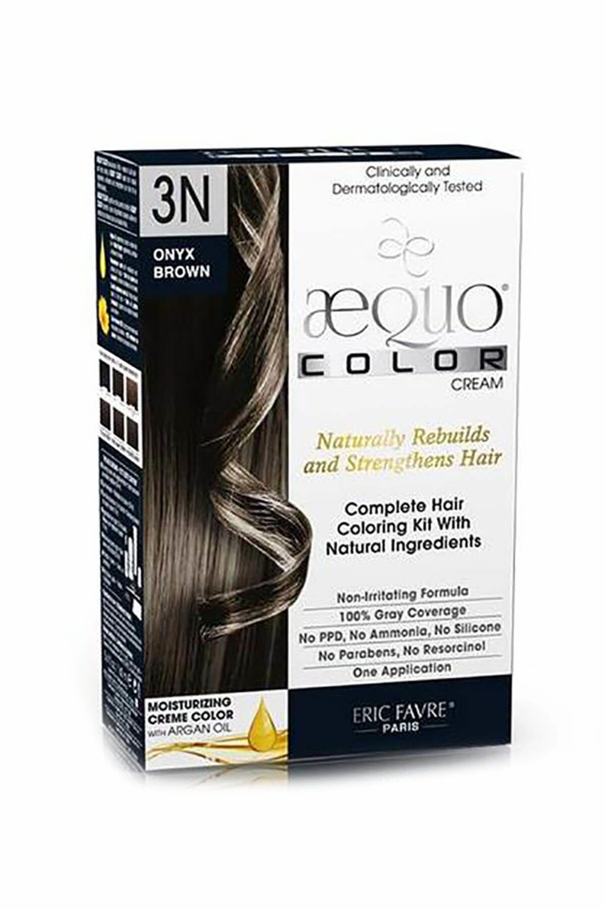aequo color Organik Akik Koyu Kahverengi Saç Boyası - 3N Onyx Brown 3525722013512