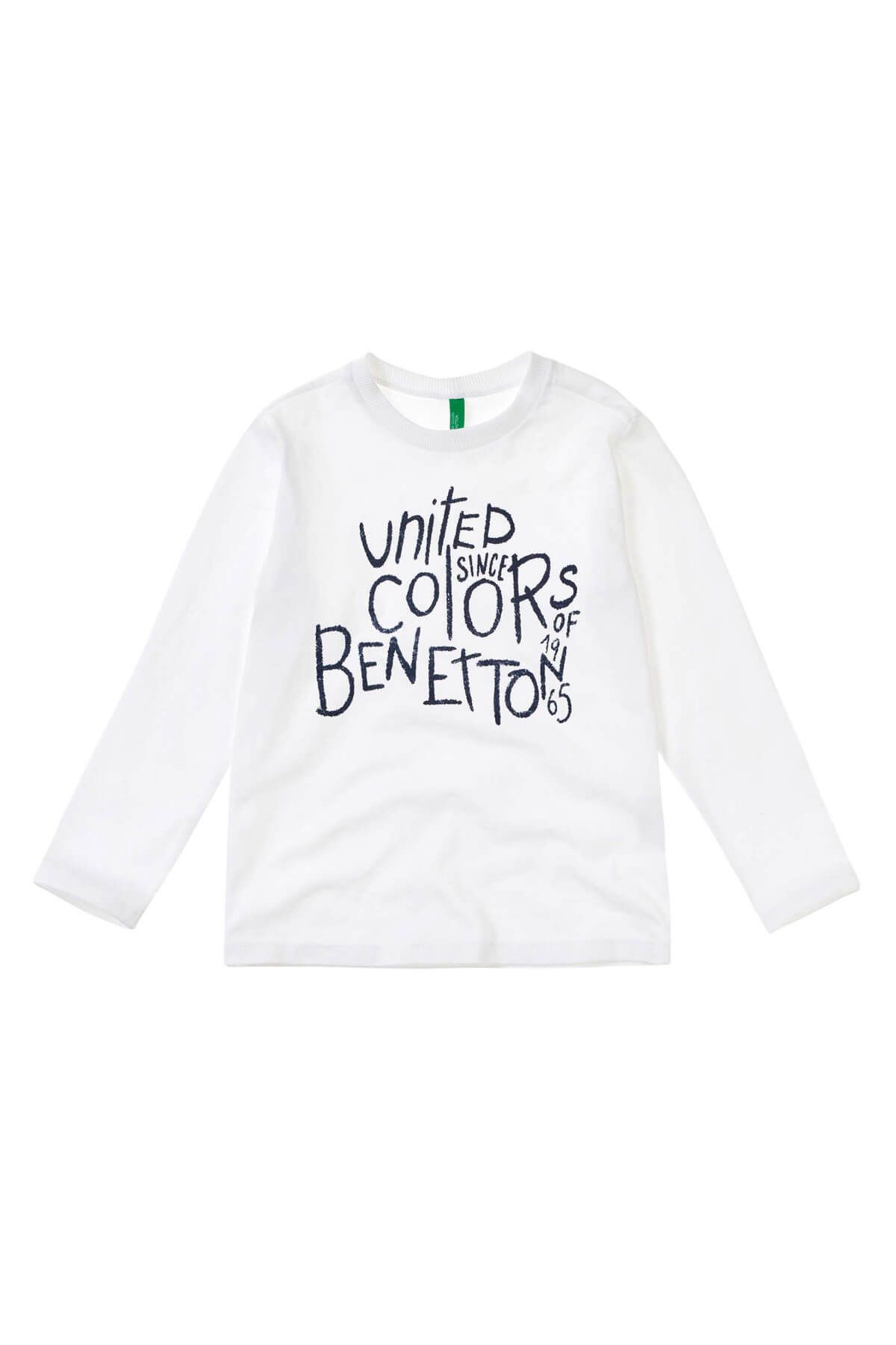 0-12 Benetton Beyaz Unisex Çocuk T-Shirt