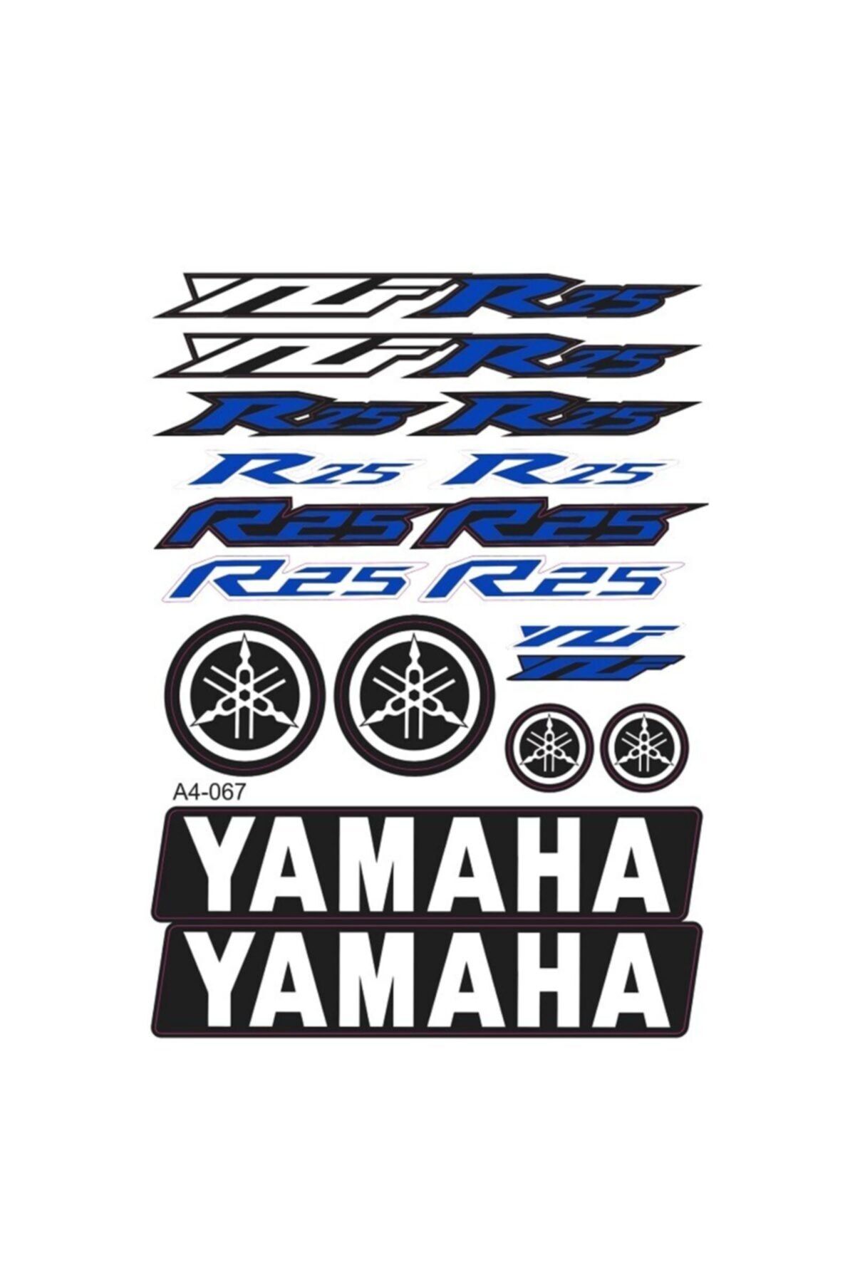 Monero Mavi Yamaha Yzf R25 Sticker Yazı Seti