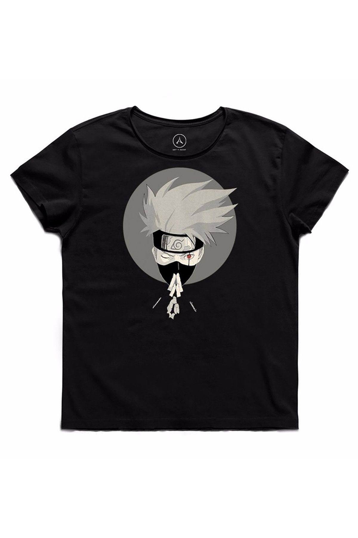 Art T-Shirt Erkek Siyah Kakashı Hatake Naruto T-Shirt WA50266W-1E
