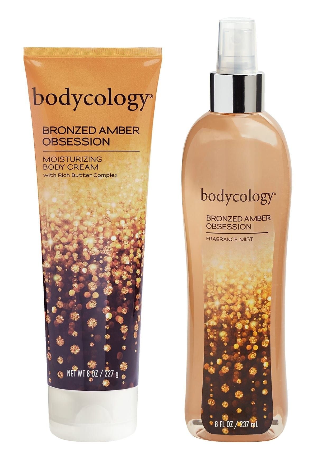 Bodycology Bronzed Amber Obsession Parfümlü Vücut Spreyi Ve Bakım Kremi Seti