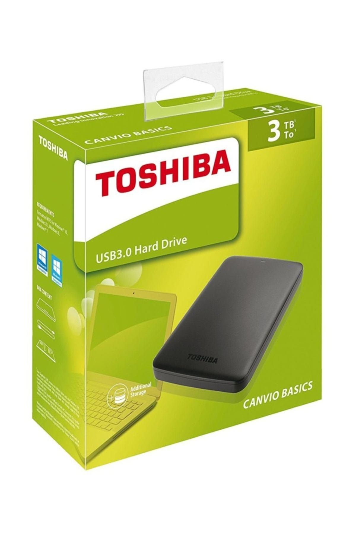 Toshiba 3 TB CANVIO READY 2.5" USB 3.0 SİYAH  HARİCİ HARDDISK