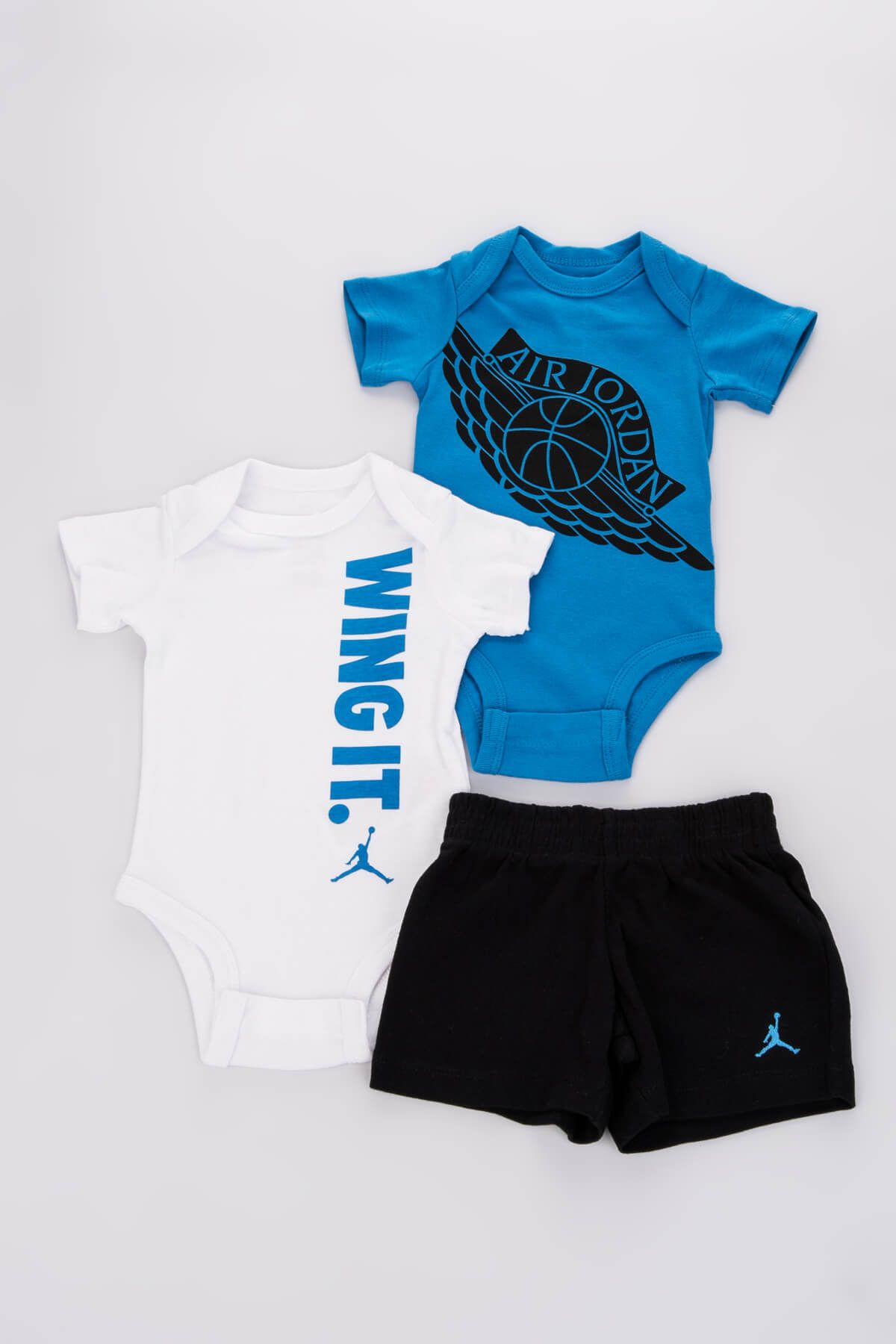 Nike Mavi Beyaz Erkek Bebek Şort Takım 554060