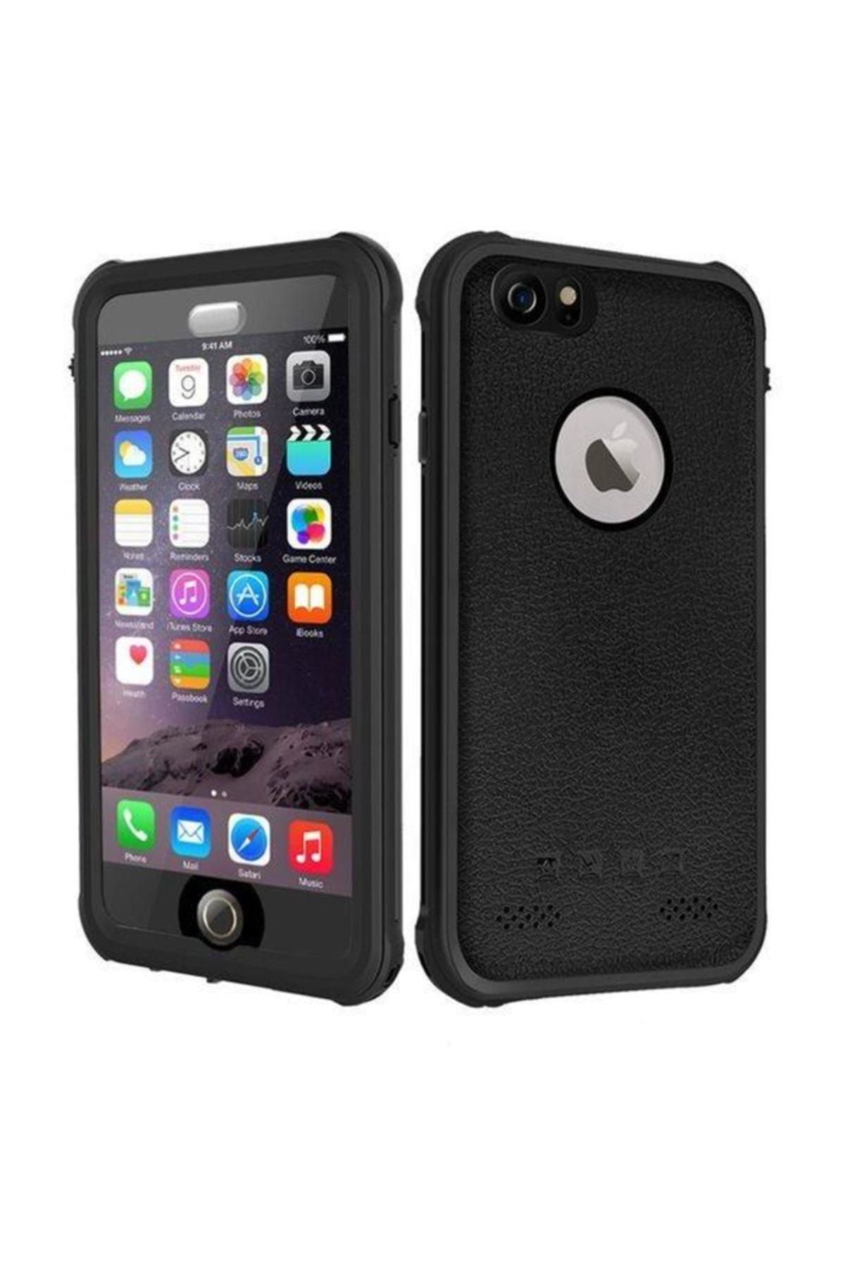 Lopard Apple iPhone 6 6S Su Geçirmez Siyah Kılıf Arka Koruyucu Kapak