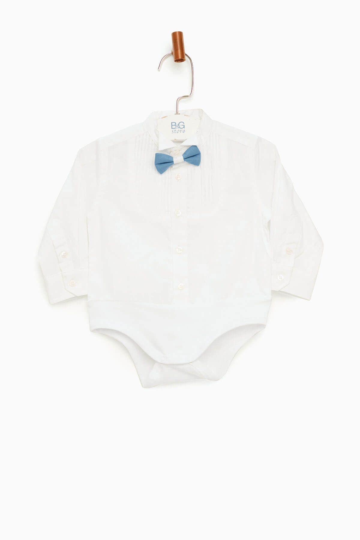 BG Baby Erkek Bebek Beyaz Smokin Gömlek NS18SSG1614
