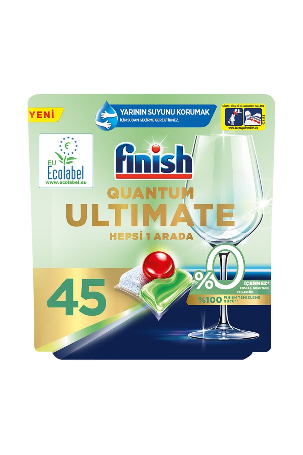 Finish Quantum Ultimate %0 45'li Bulaşık Makinesi Tableti