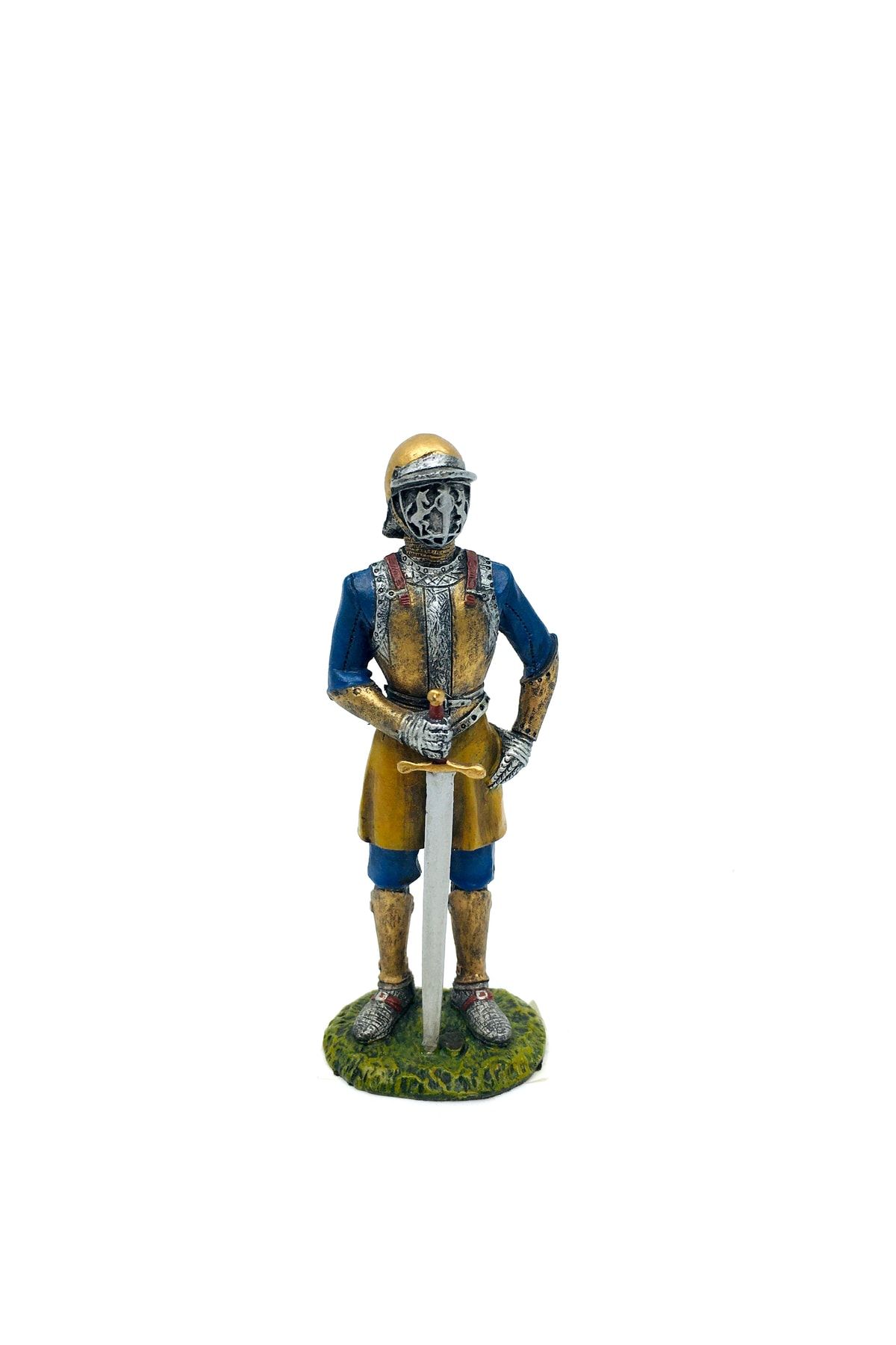 Tüterler Kurşun Asker Renkli Kılıçlı Şövalye | Koleksiyonluk Model Asker | Küçük Insan Figürleri
