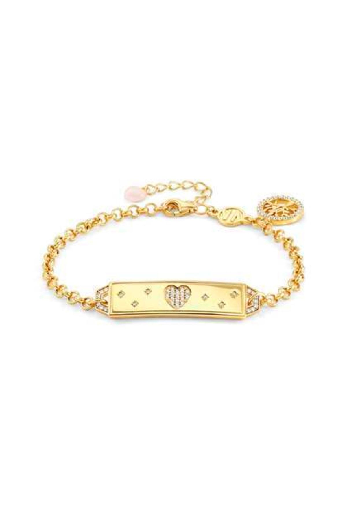 NOMİNATİON Talısmanı Bracelet In 925 Silver, Cz And Yellow Gold Stones (021_let There Be Love ,,,)
