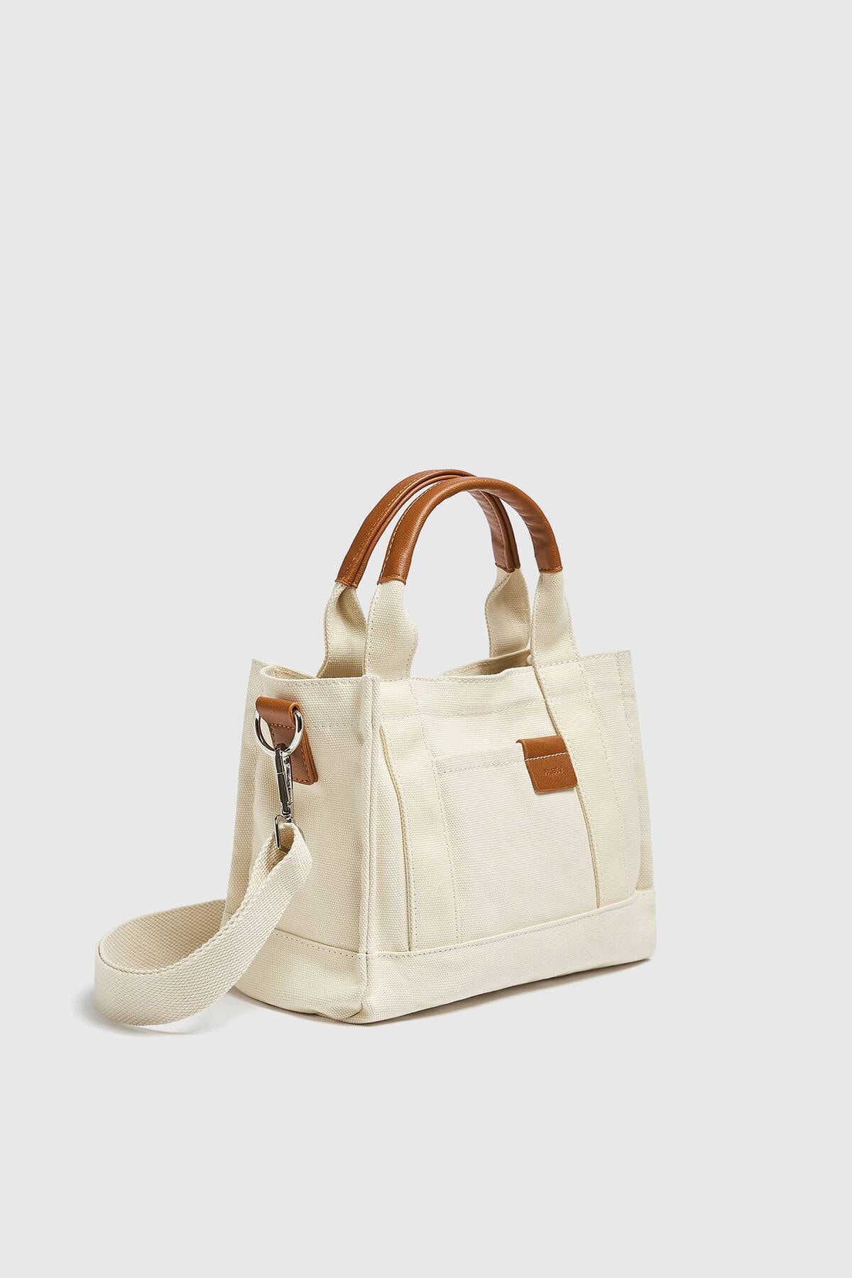 Pull & Bear Kadın Kontrast kumaştan çapraz askılı çanta