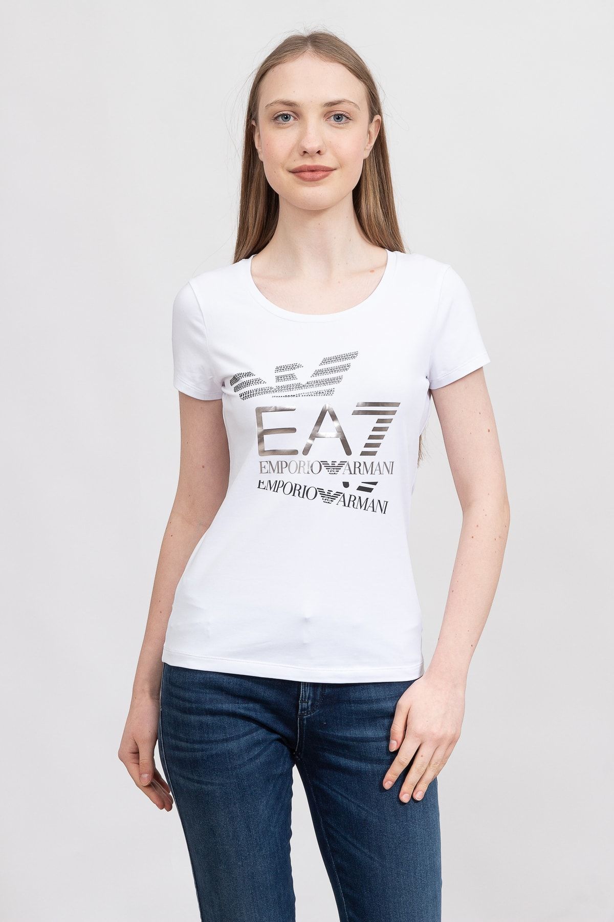 EA7 Kadın Bisiklet Yaka T-shirt6ltt27tjdlz