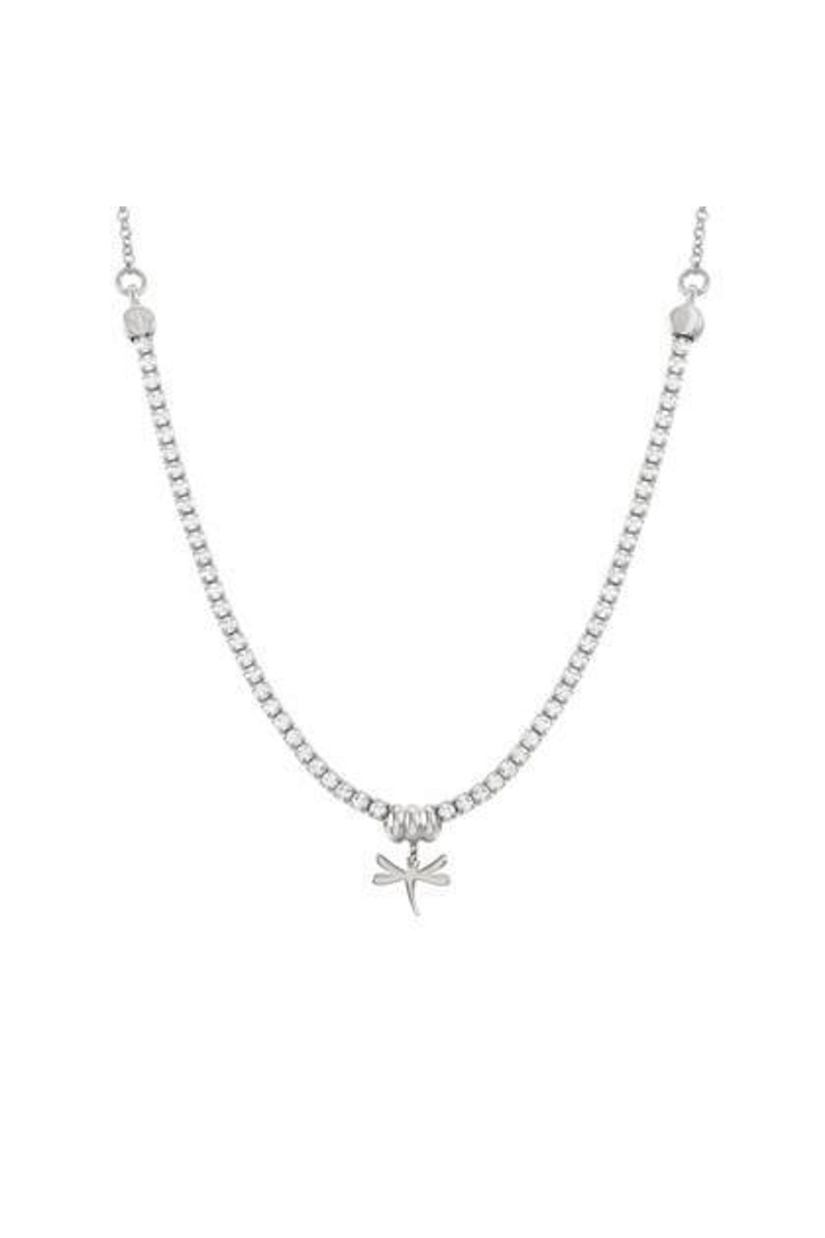 NOMİNATİON Chıc&charm Necklace In 925 Silver And Cubic Zirconia (046_silver Dragonfly)