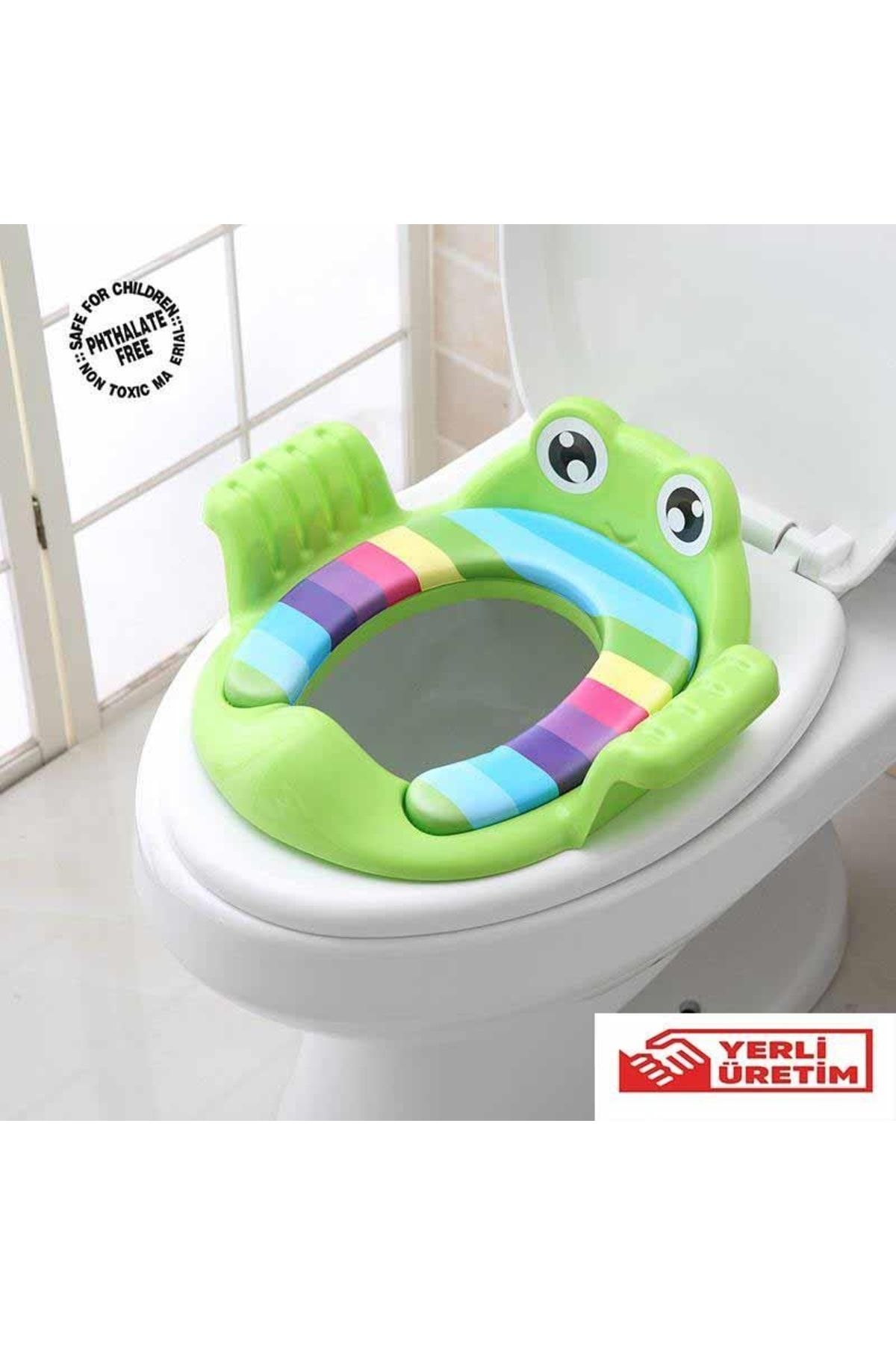 Softy Frog/kurbağa Çocuk Klozet Kapağı Adaptörü Yeşil