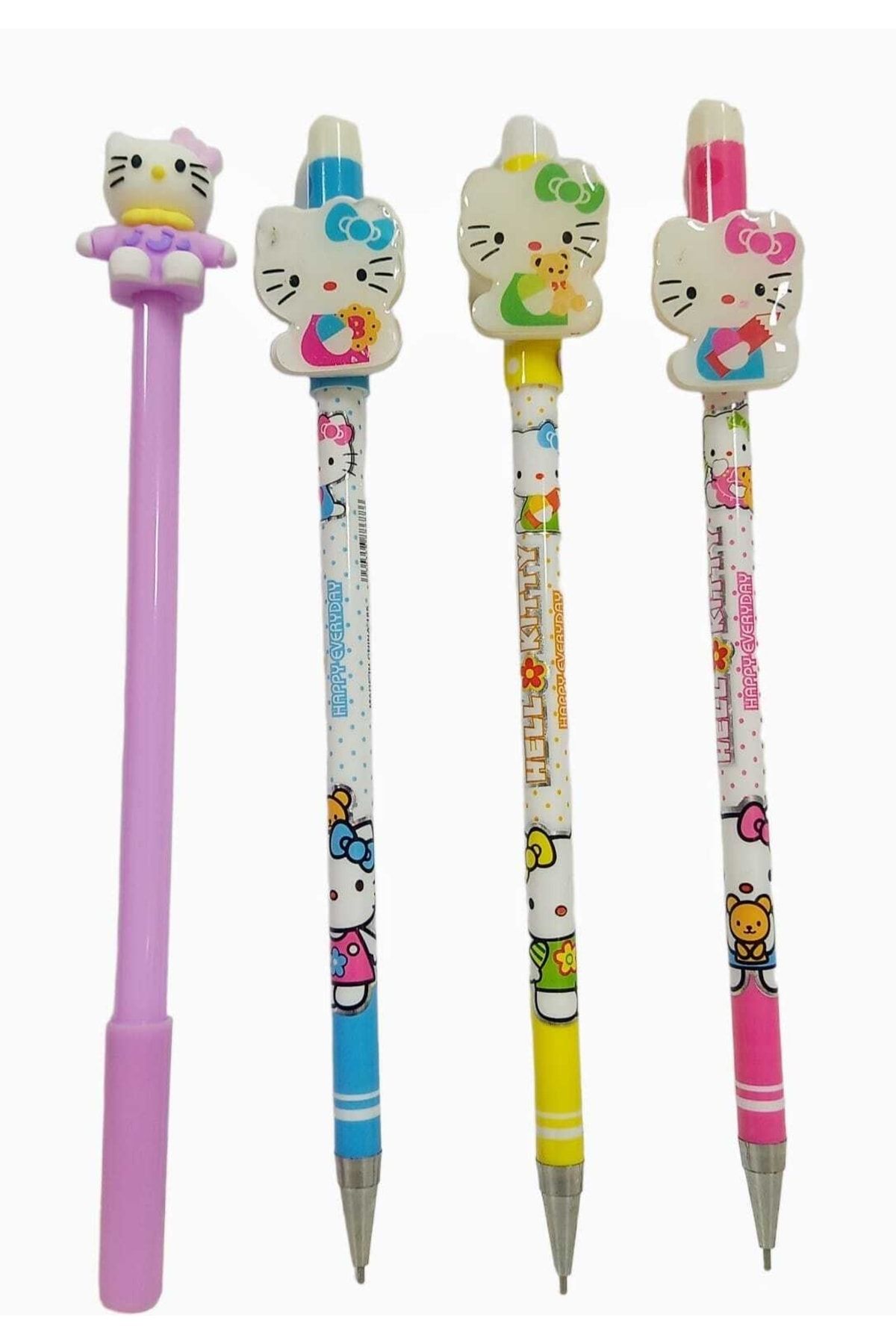 Hello Kitty Uçlu Kalem Seti Başlıklı Jel Tükenmez Kalem Hediyeli