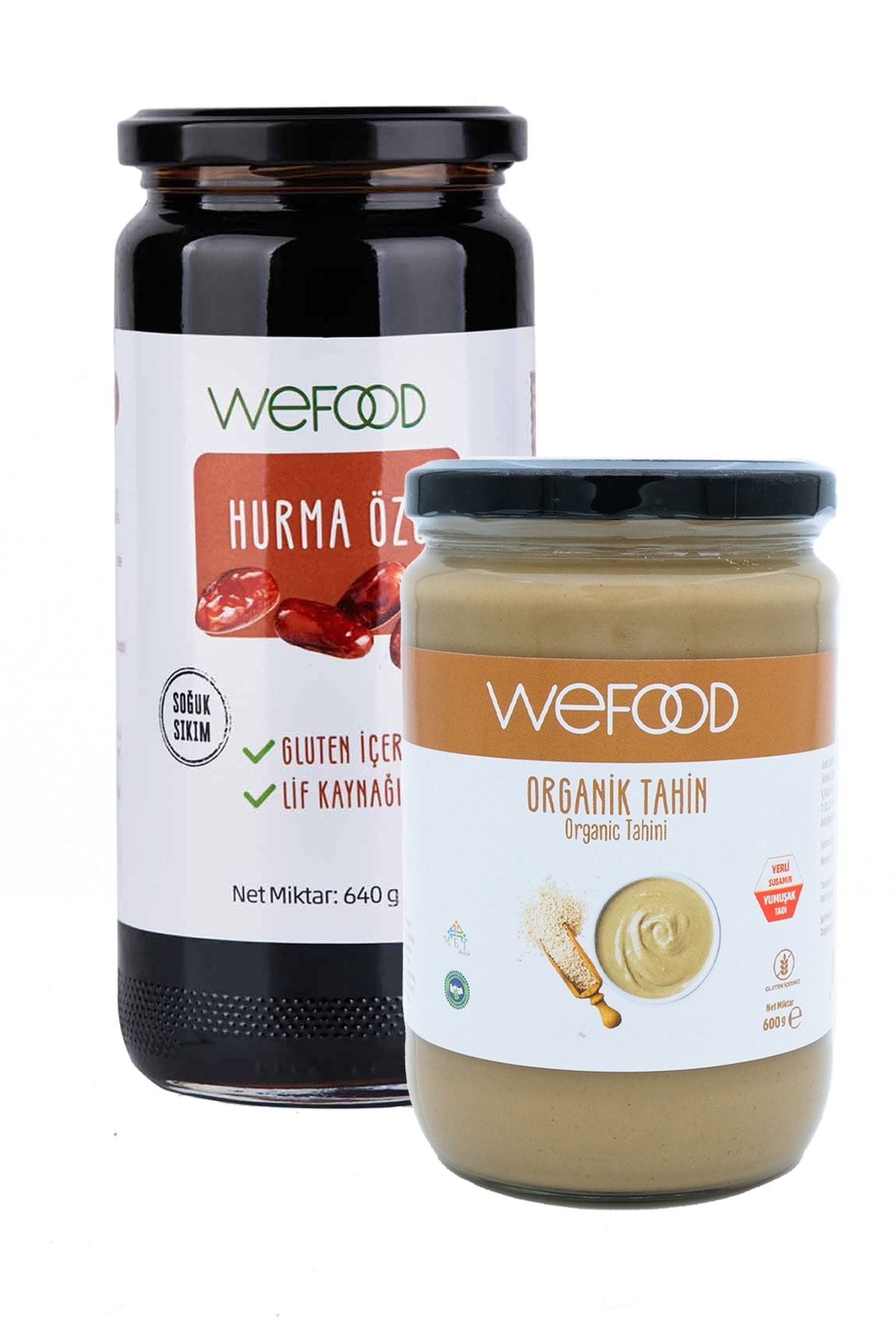 Wefood Organik Tahin 600 Gr + Hurma Özü 640 Gr