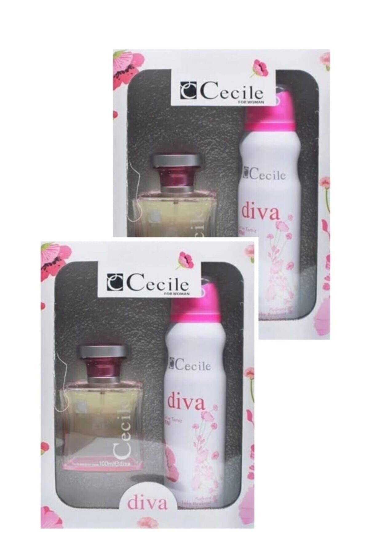 Cecile Diva Edt 100 Ml + Deodorant 150 Ml - Kadın Parfüm Seti X2