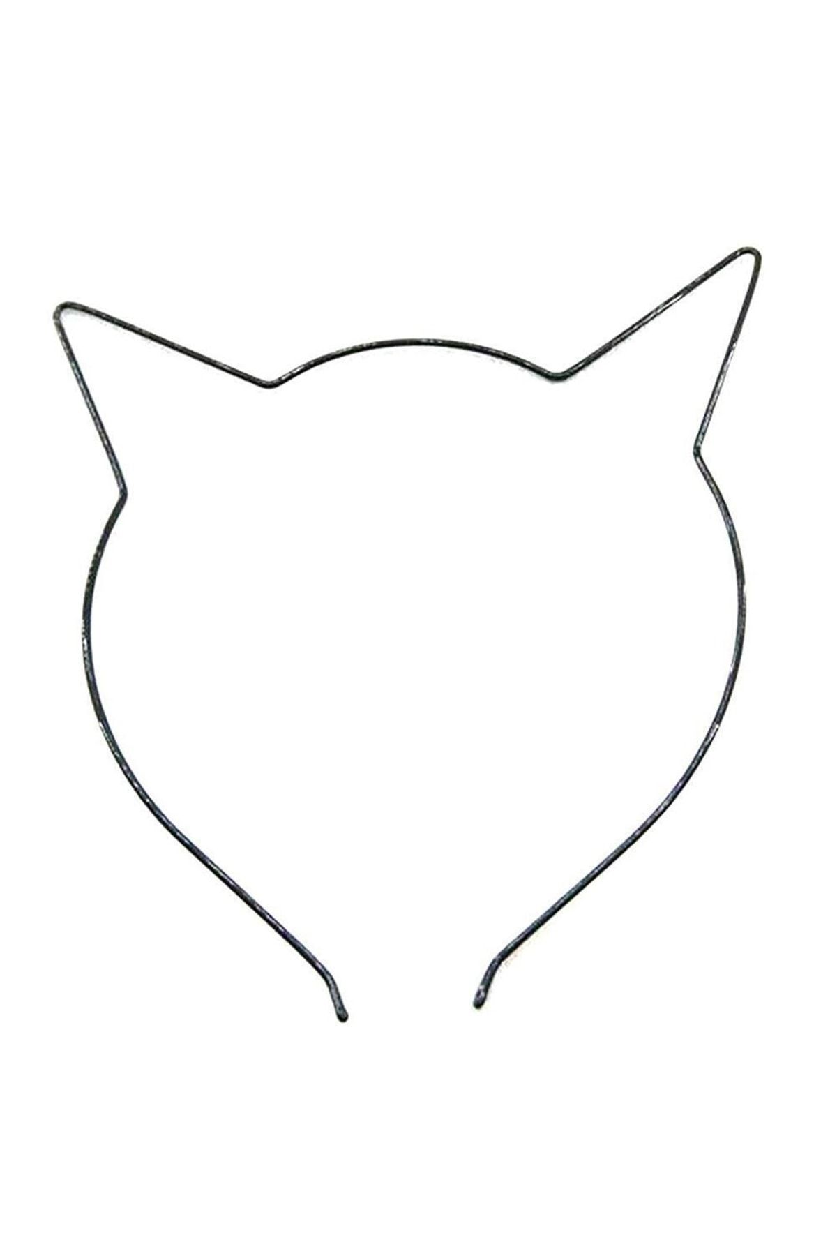 orhanucuzluk Metal Taç Kedi Model ( 1 Adet ) Beyaz