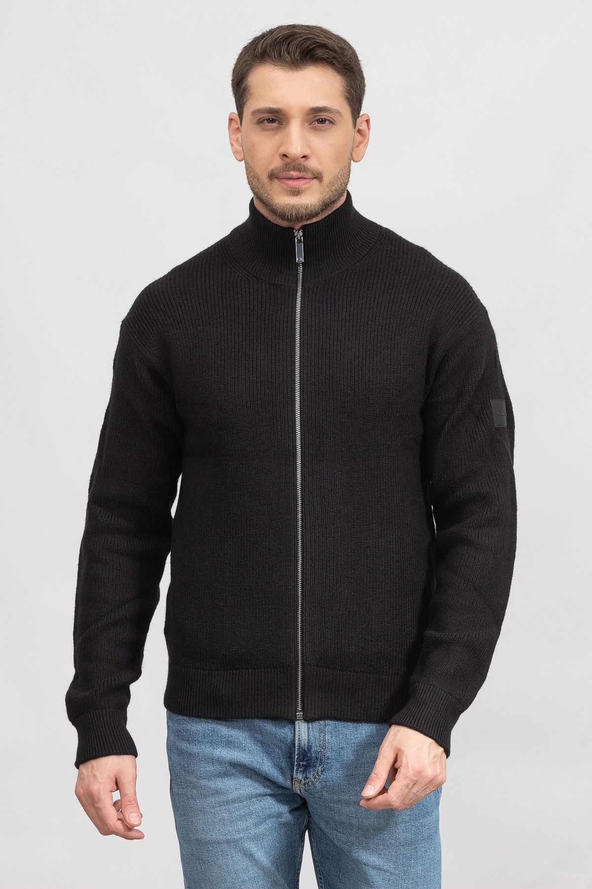 Calvin Klein Rib Zip Through Jacket Erkek Hırkak10k111252