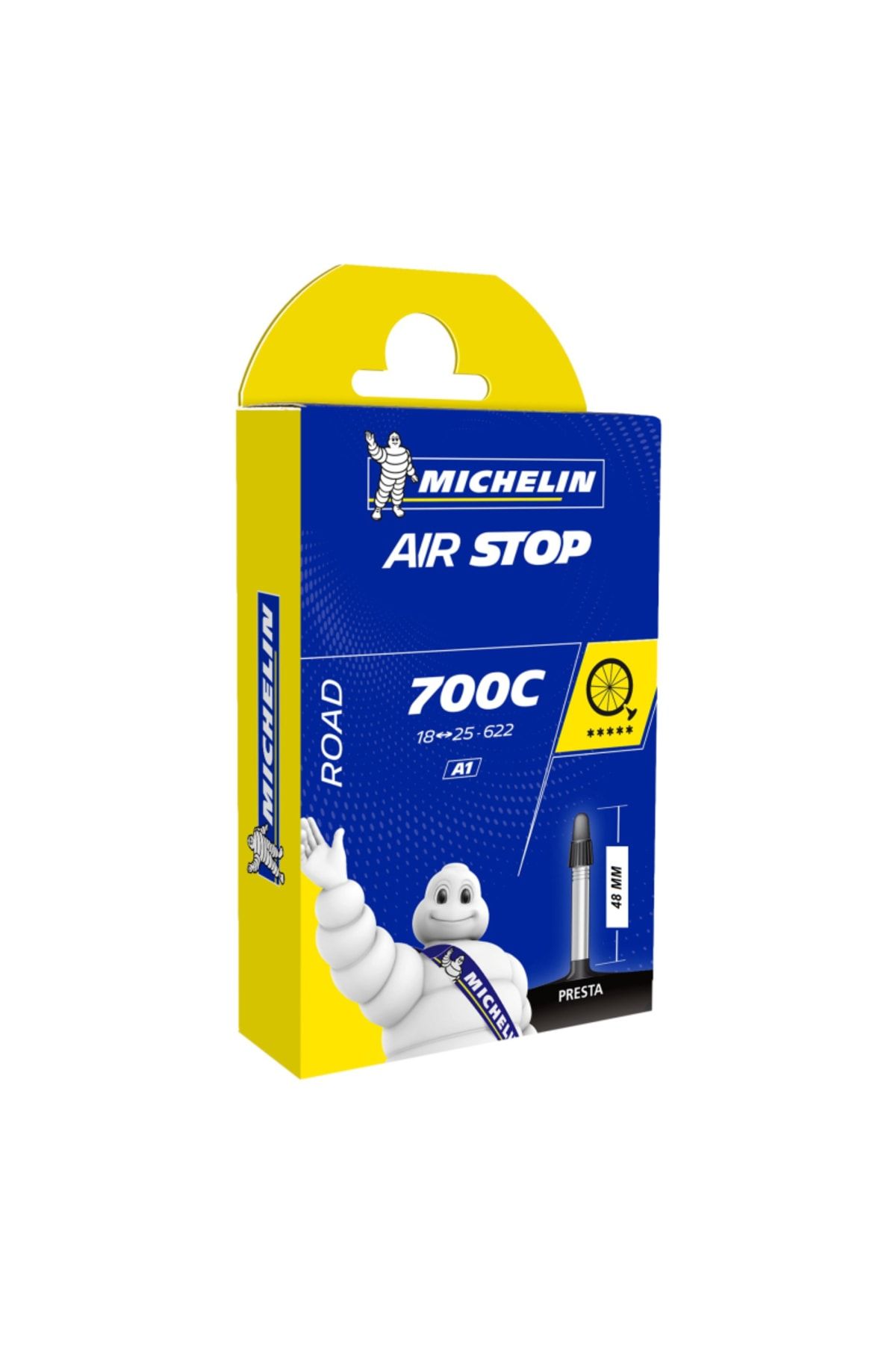 Michelin Iç Lastik 700x18-25 48mm A1 Airstop Ince Sibop - Siyah
