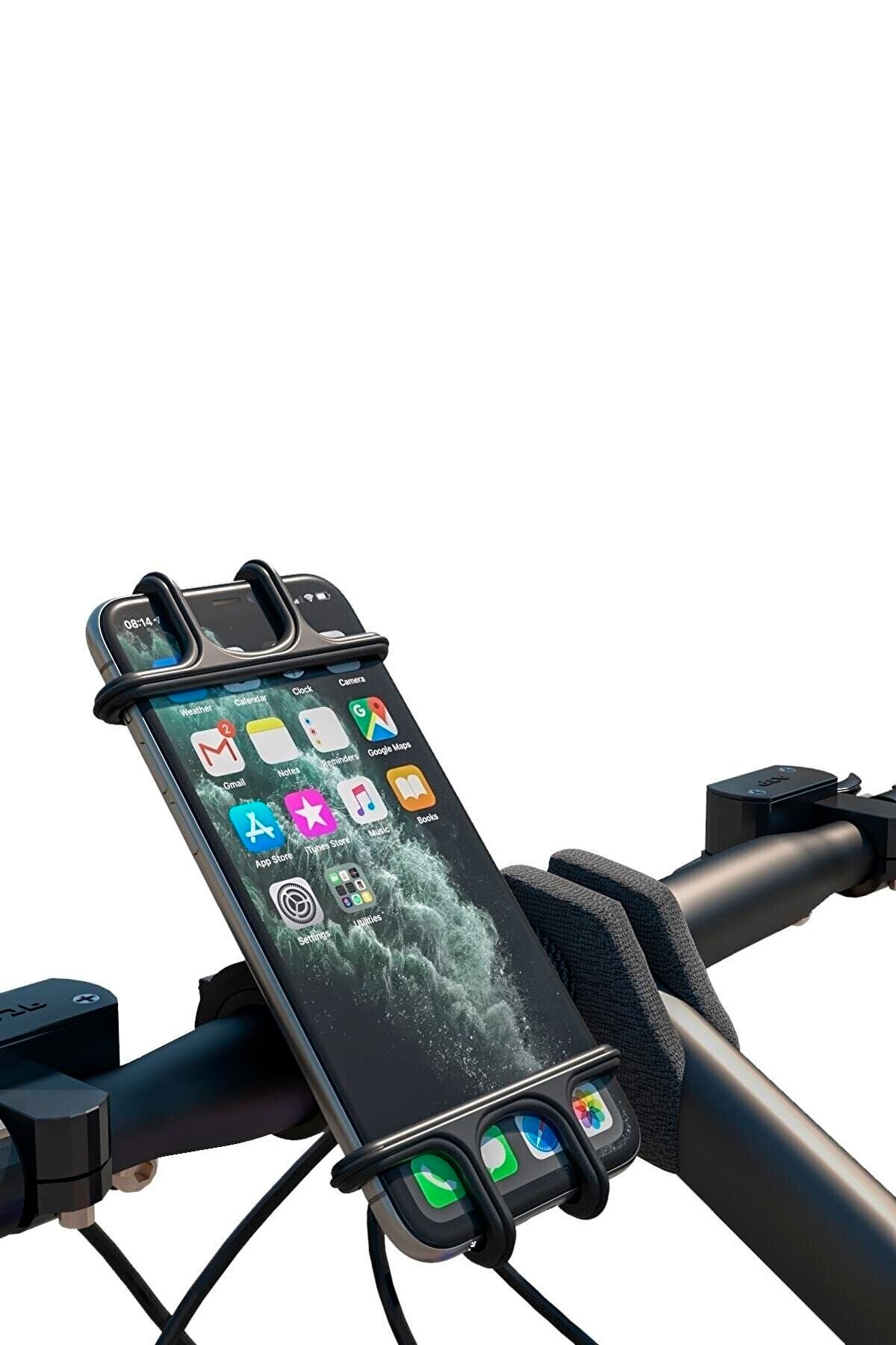 CONOCER Universal 360° Dönebilen Bisiklet Telefon Tutucu Telefon Tutucu Siyah