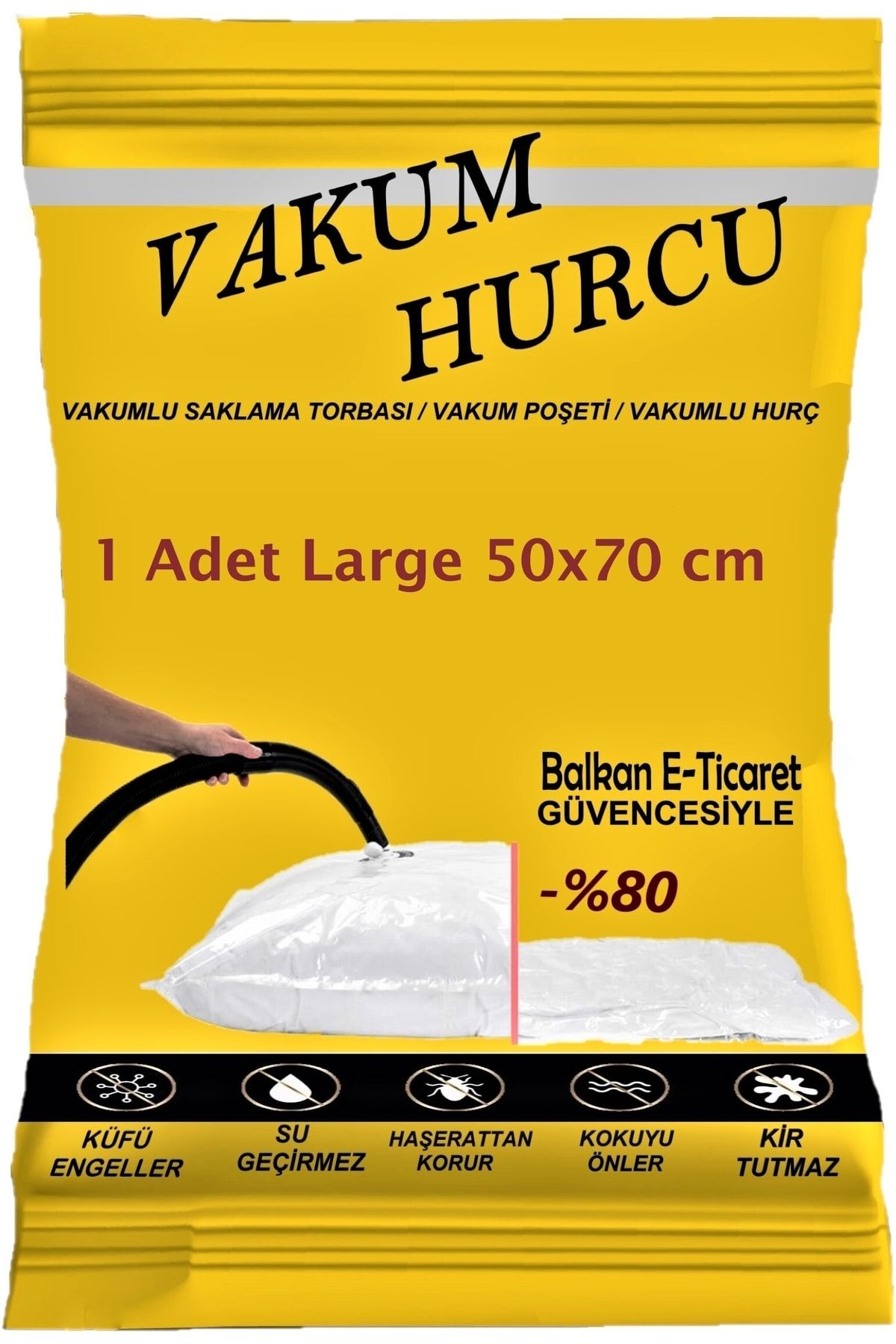 Vakum Hurcu Large 50x70 Cm Vakumlu Hurç - Vakumlu Poşet -
